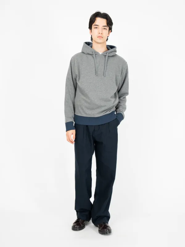 Reversible Hoodie Edgware Charcoal/Navy sold by Oliver Spencer