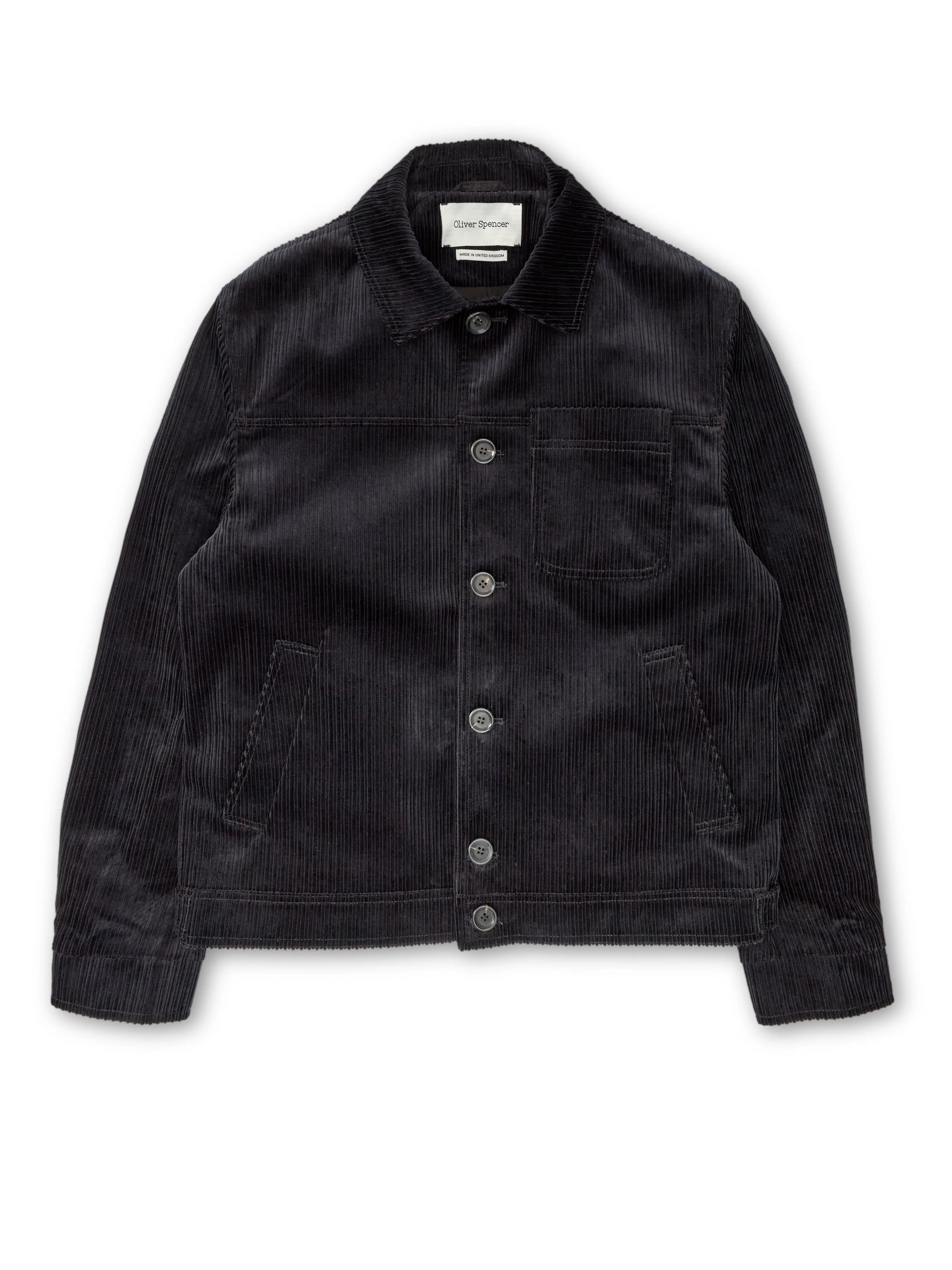 Buffalo Jacket Hedden Cord Black sold by Oliver Spencer