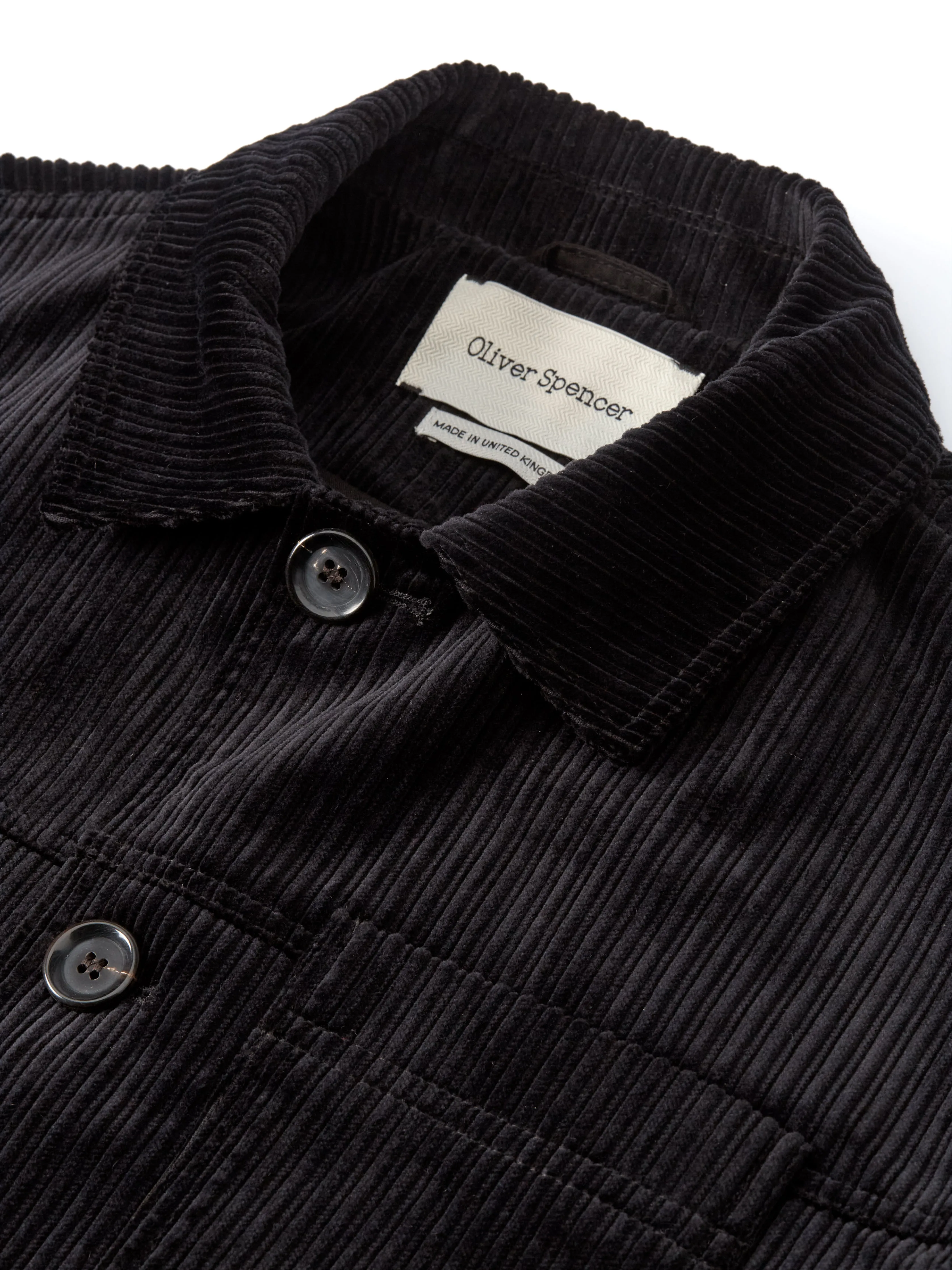 Buffalo Jacket Hedden Cord Black sold by Oliver Spencer product image thumbnail 2