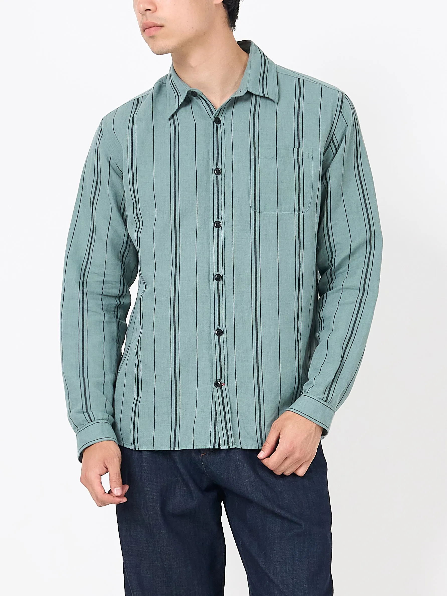New York Special Shirt Carding Sea Green sold by Oliver Spencer product image thumbnail 3