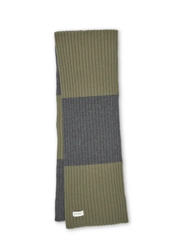Soane Scarf Paxton Charcoal/Sage Green sold by Oliver Spencer