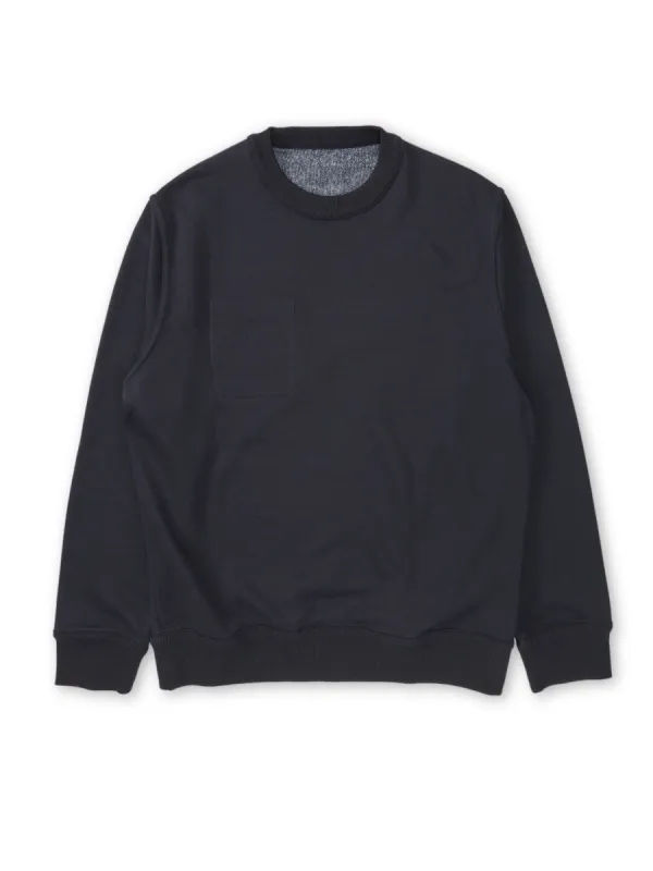 Reversible Sweatshirt Edgeware Navy made by Oliver Spencer