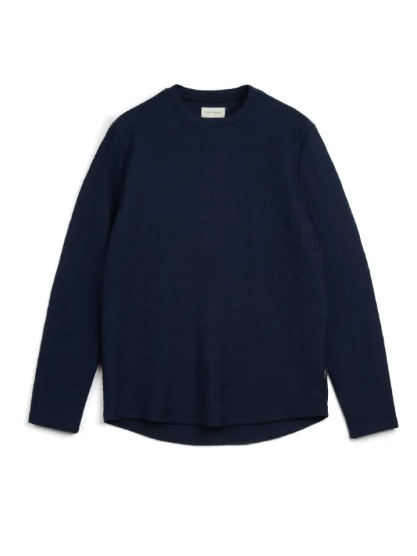 Long Sleeve T-Shirt Weaver Navy sold by Oliver Spencer