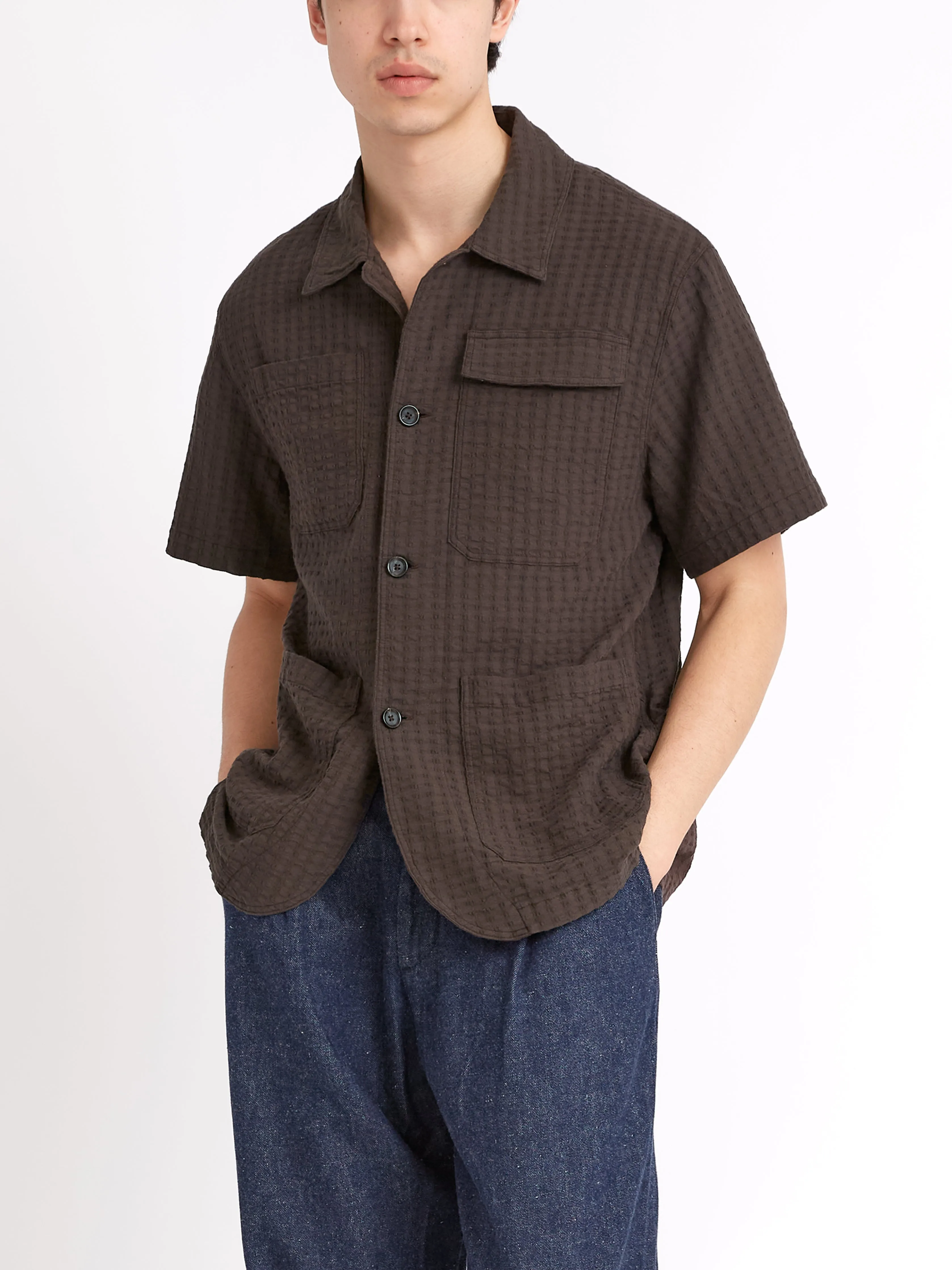 Short Sleeve Safari Shirt Sampson Brown sold by Oliver Spencer product image thumbnail 5