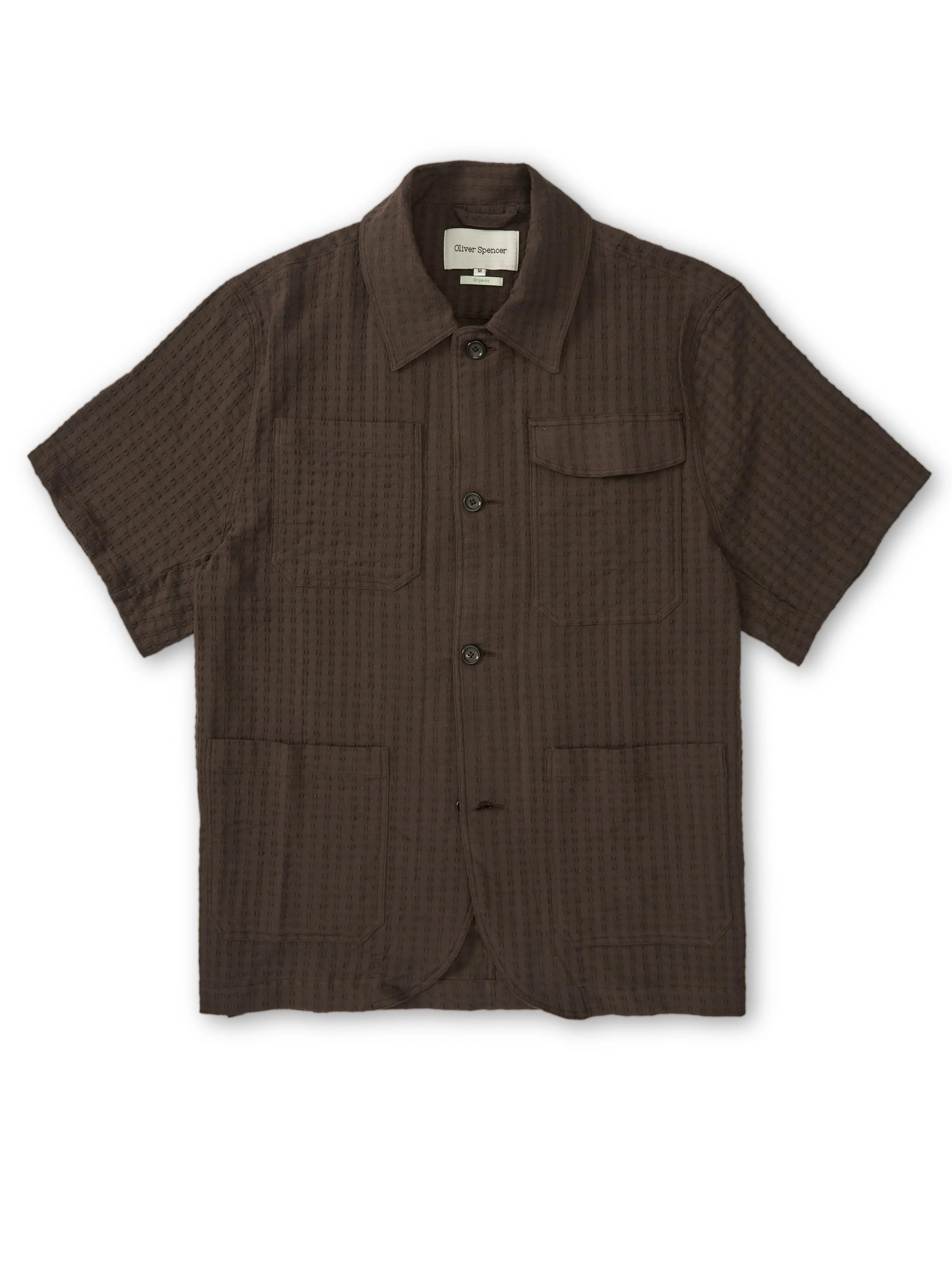 Short Sleeve Safari Shirt Sampson Brown sold by Oliver Spencer