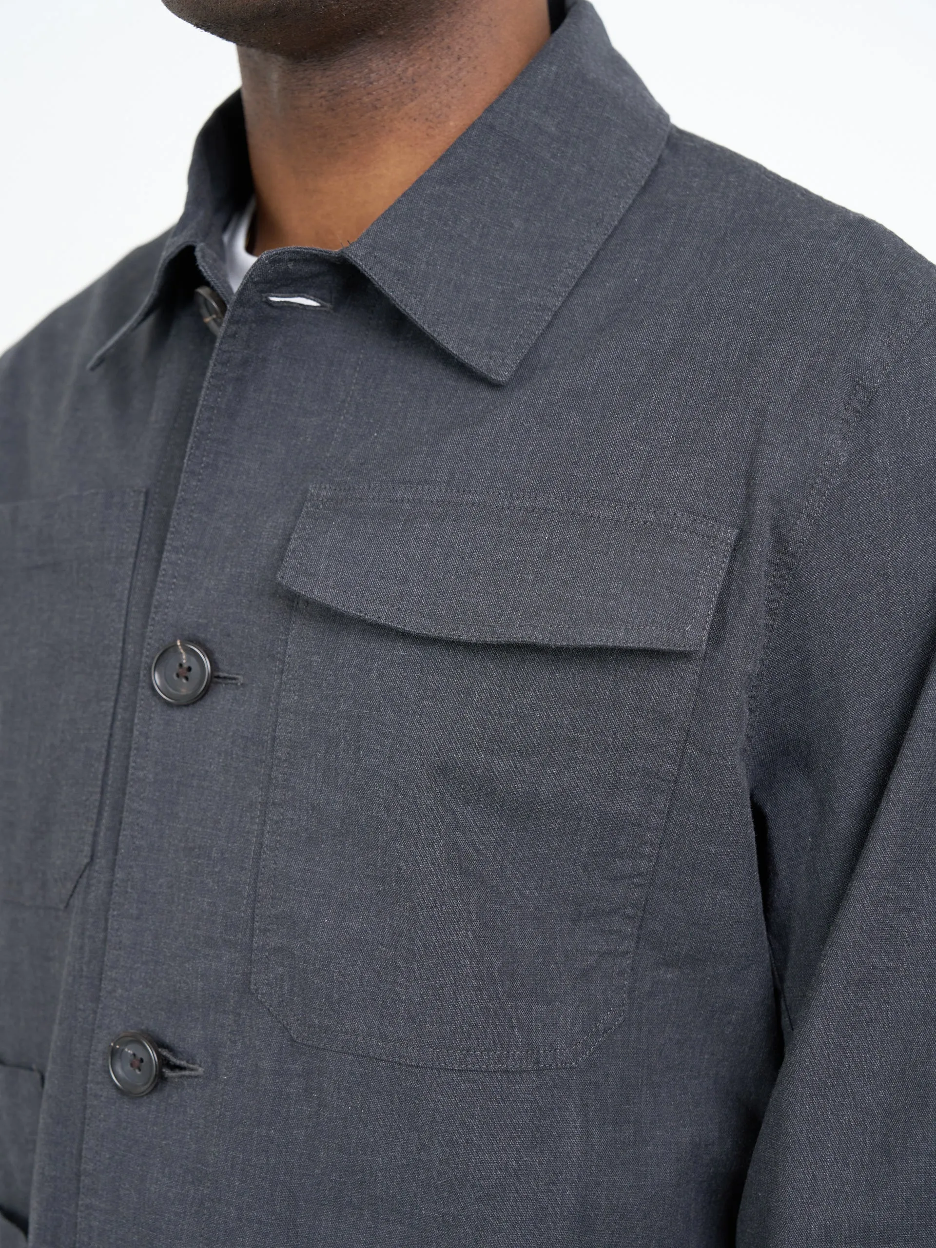 Hythe Jacket Hock Charcoal sold by Oliver Spencer product image thumbnail 5