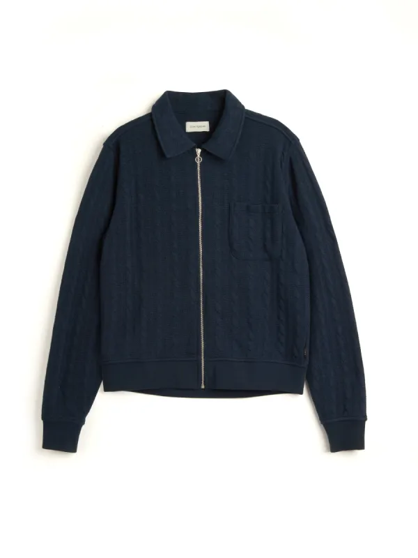 Bradstone Jersey Jacket Weaver Navy sold by Oliver Spencer