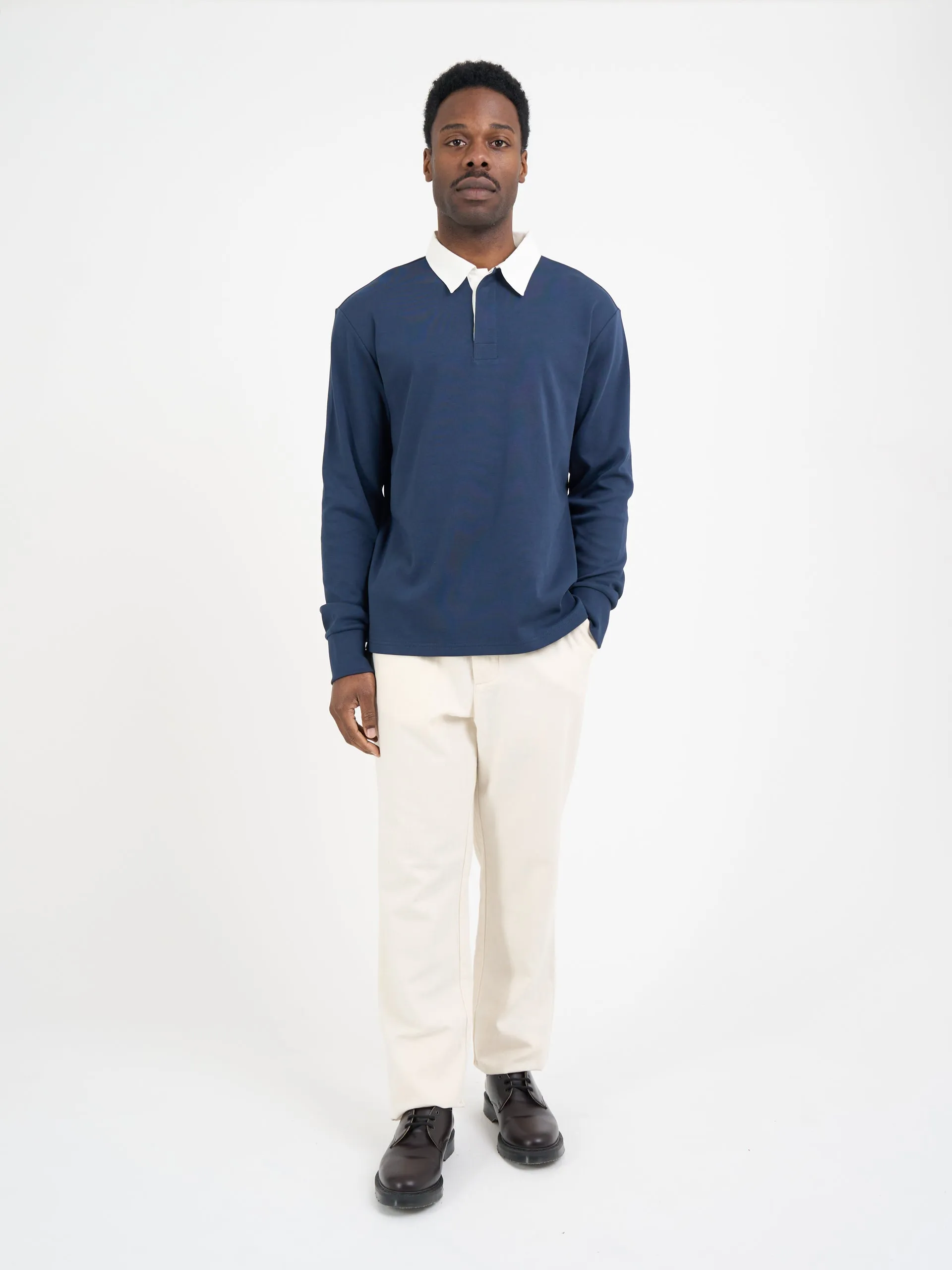 Heavy Long Sleeve Rugby Top Tavistock Navy sold by Oliver Spencer product image thumbnail 2