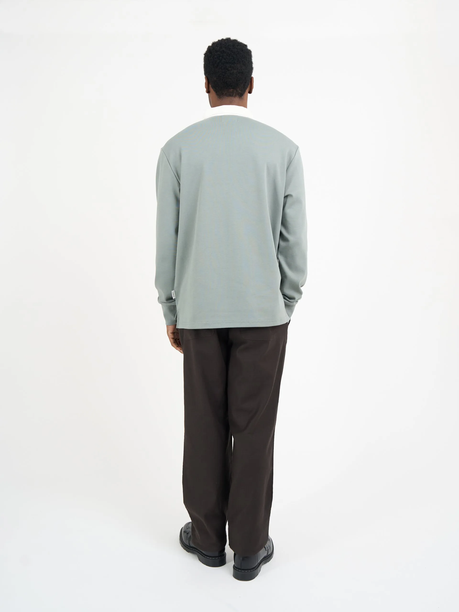 Heavy Long Sleeve Rugby Top Tavistock Sage Green sold by Oliver Spencer product image thumbnail 3