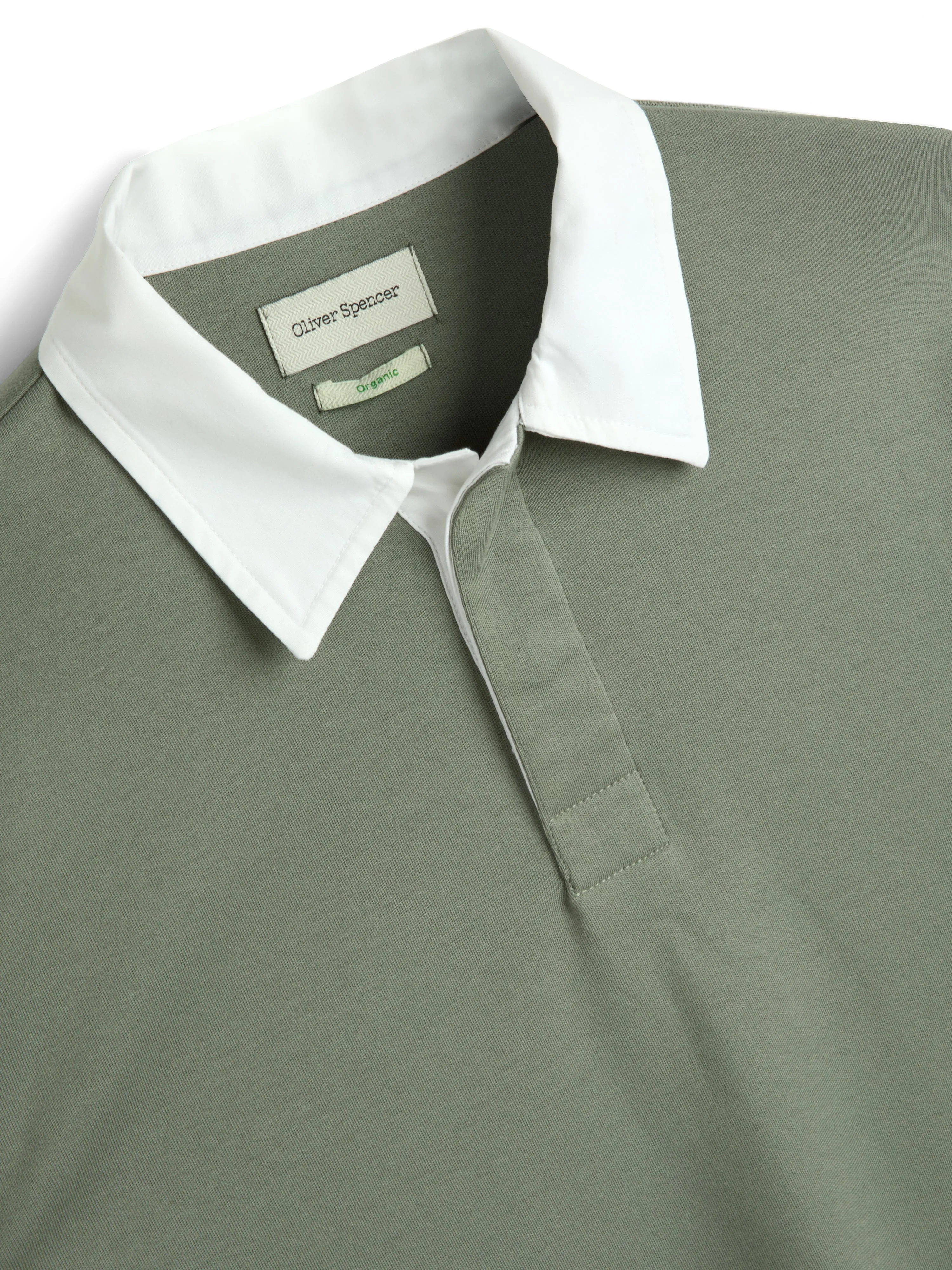 Heavy Long Sleeve Rugby Top Tavistock Sage Green sold by Oliver Spencer product image thumbnail 5
