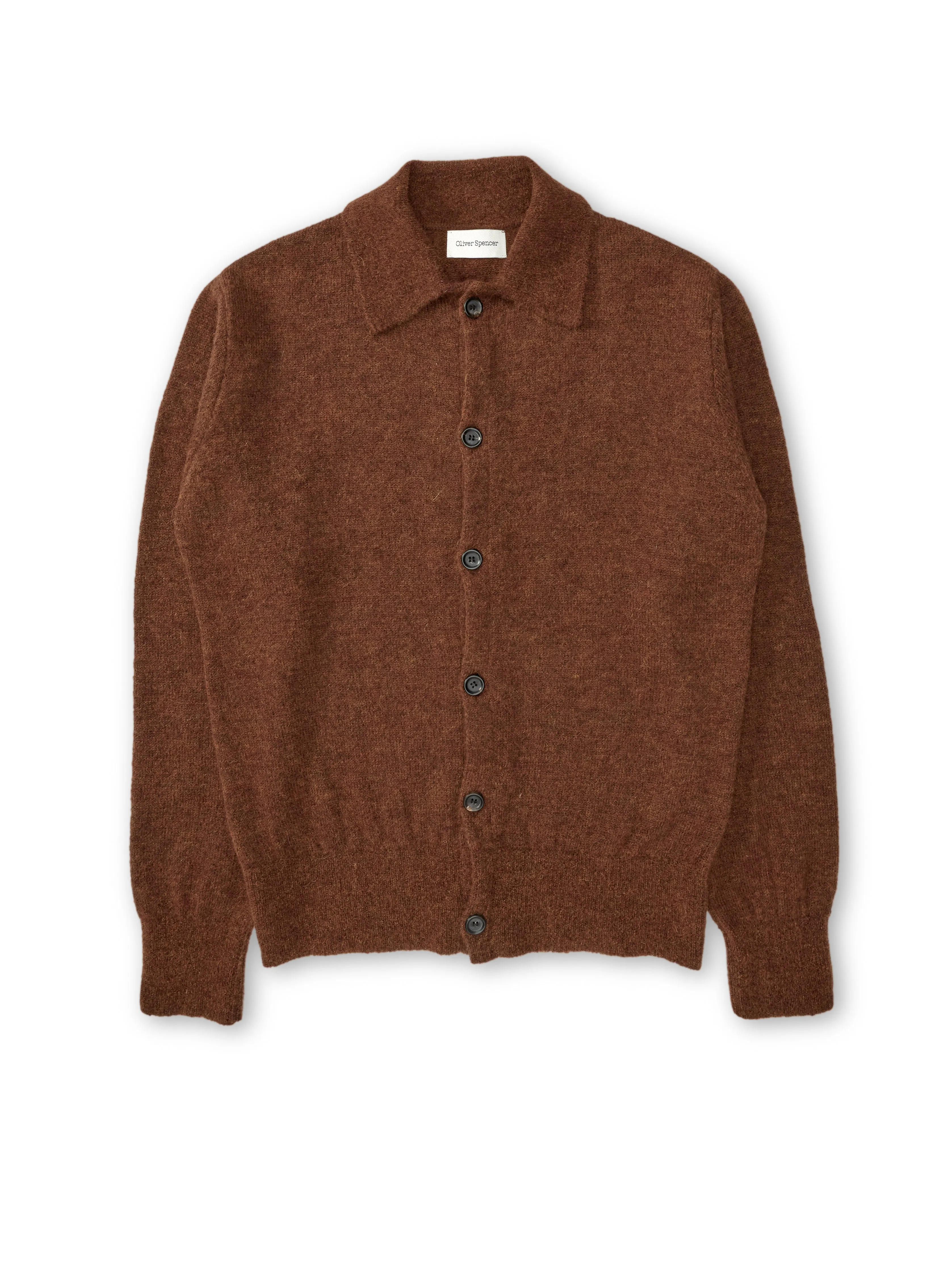 Britten Knitted Cardigan Rosen Brown sold by Oliver Spencer