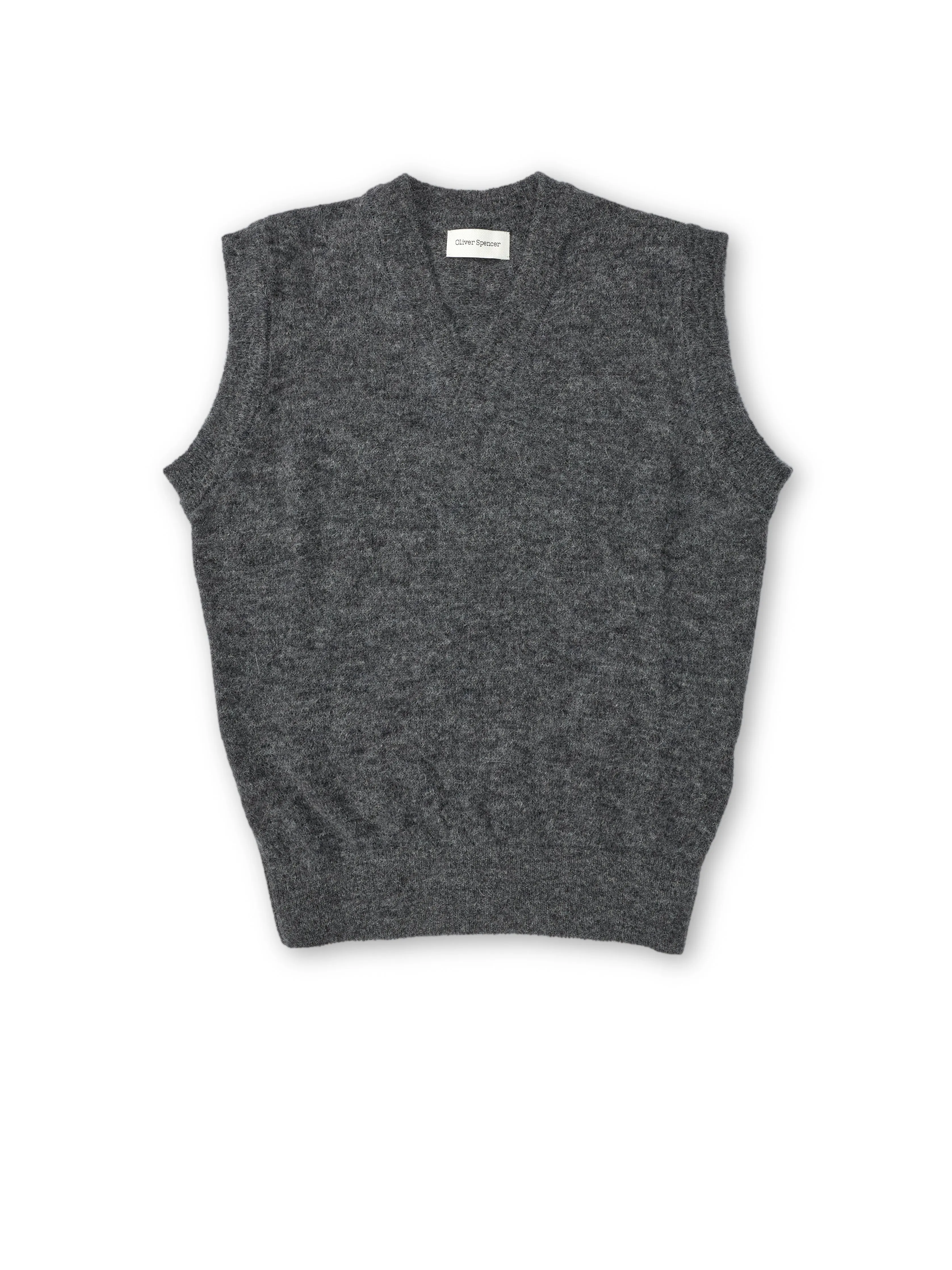 Graves V Neck Vest Rosen Grey sold by Oliver Spencer