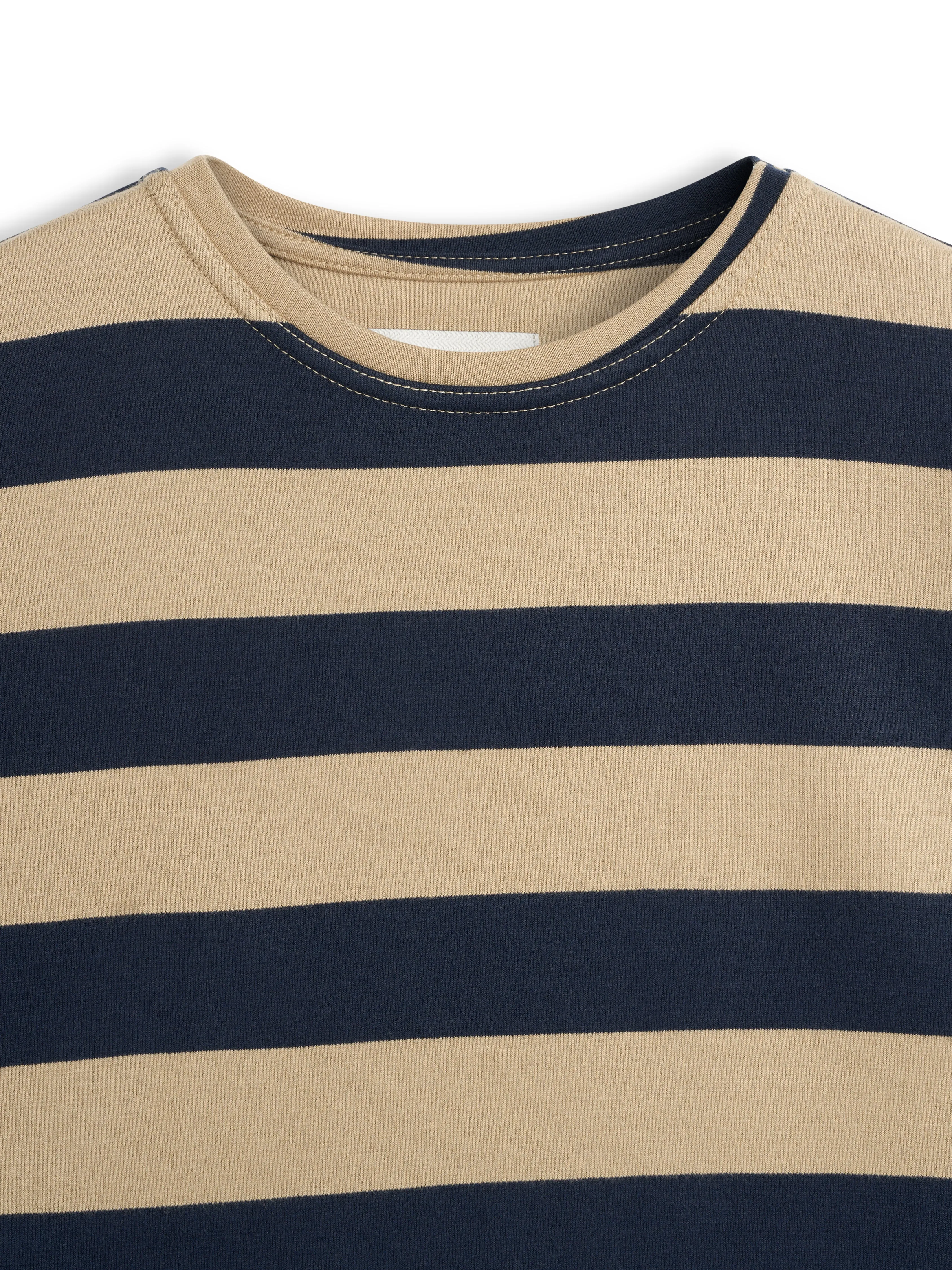 Box T-Shirt Borrowdale Navy/Beige sold by Oliver Spencer product image thumbnail 2
