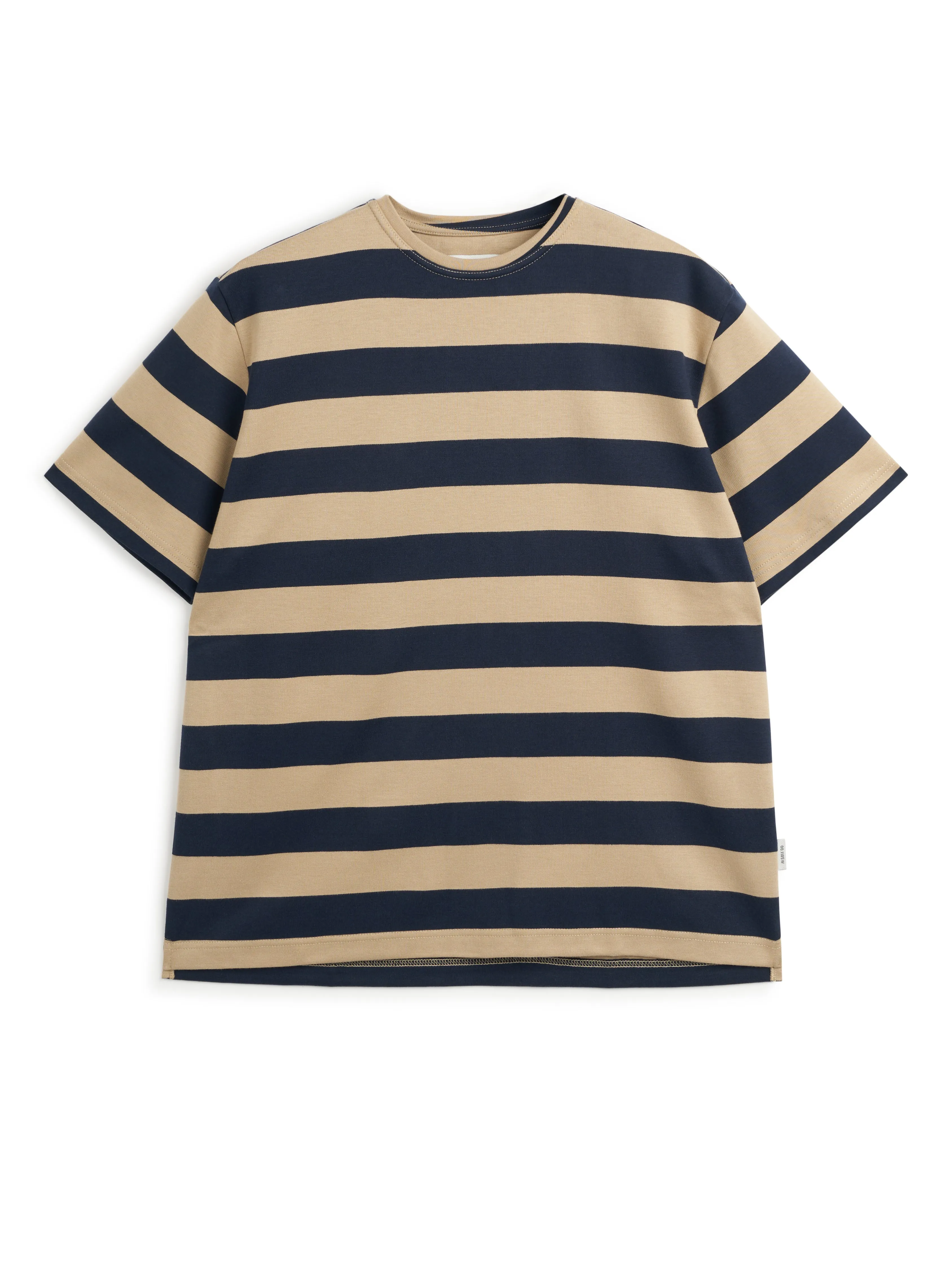 Box T-Shirt Borrowdale Navy/Beige sold by Oliver Spencer
