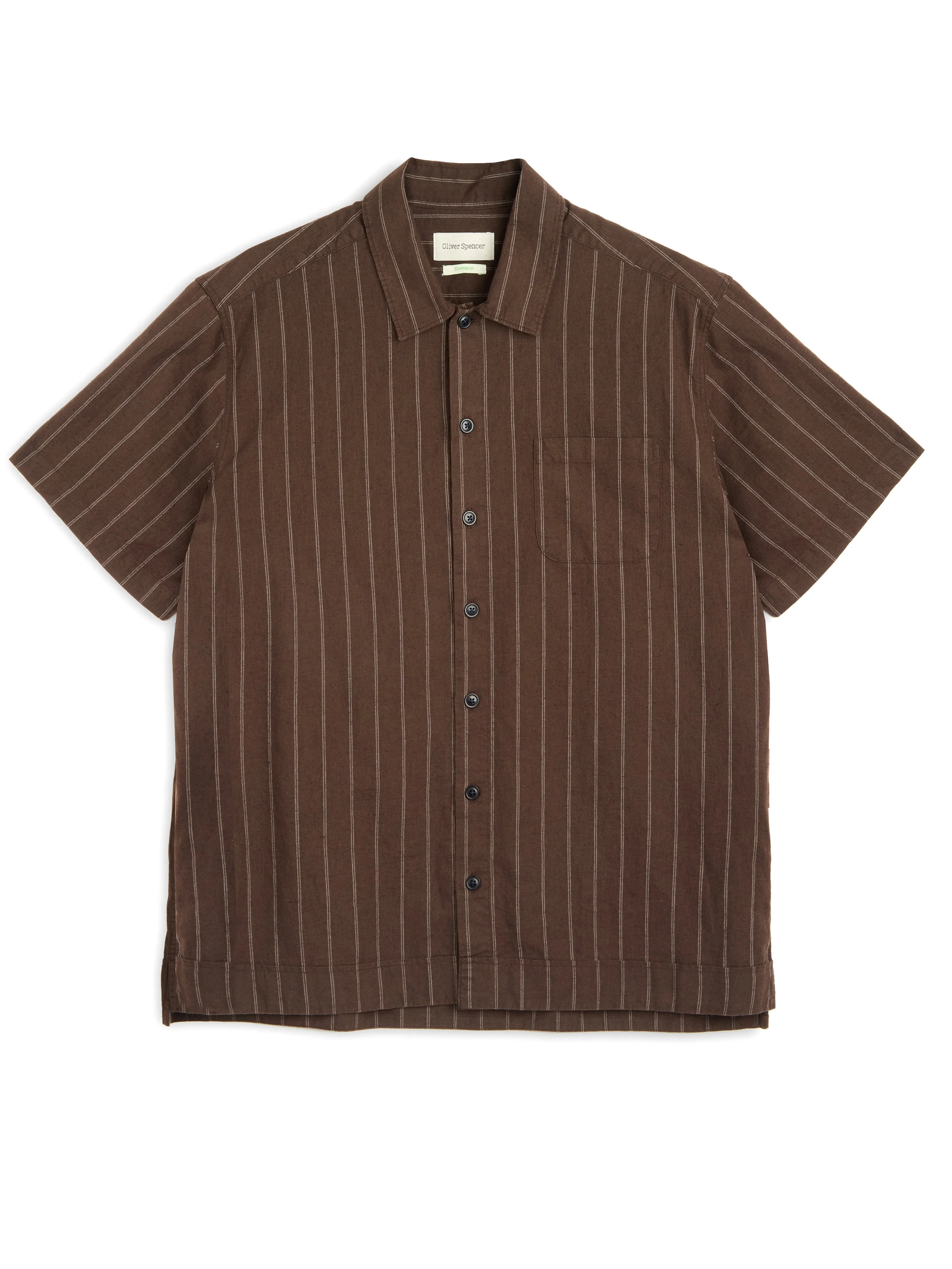 Riviera Short Sleeve Shirt Phillips Brown sold by Oliver Spencer