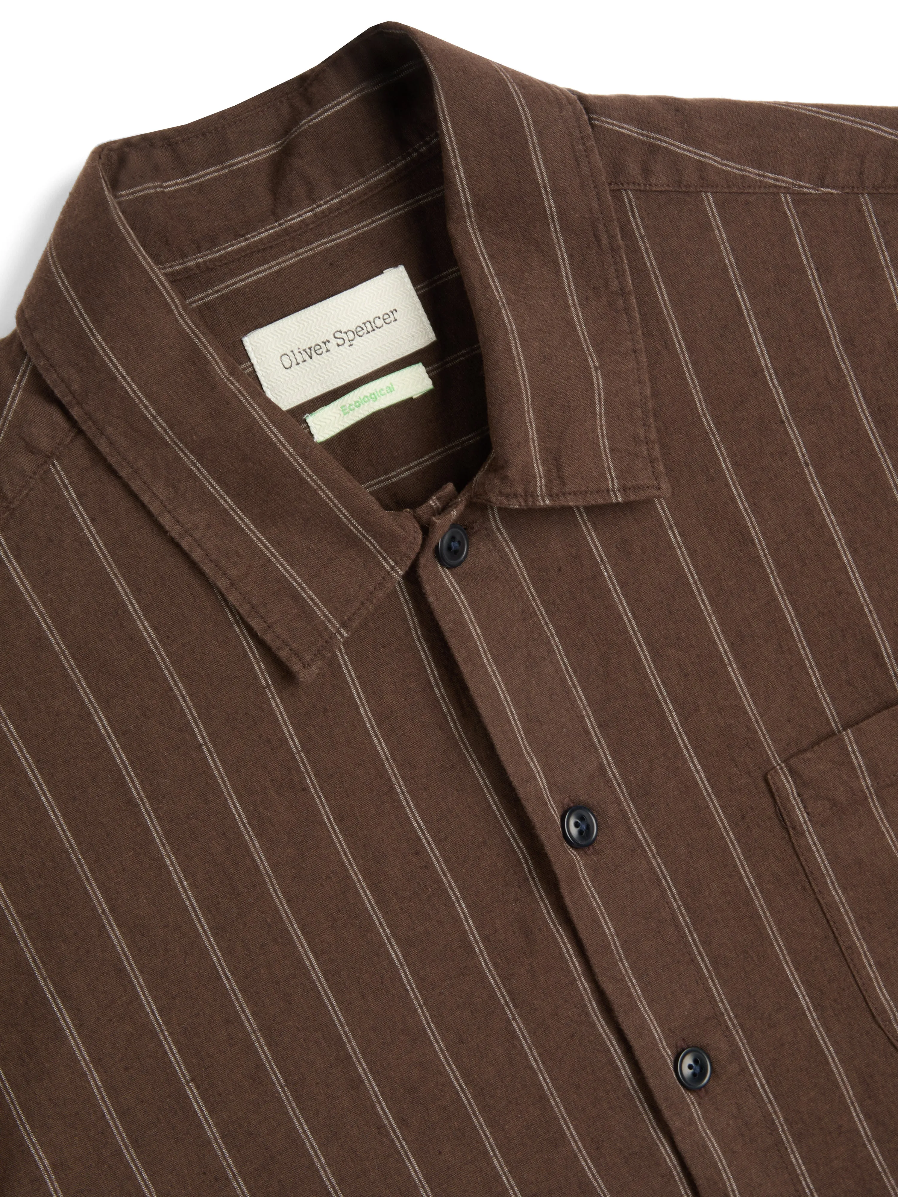 Riviera Short Sleeve Shirt Phillips Brown sold by Oliver Spencer product image thumbnail 2