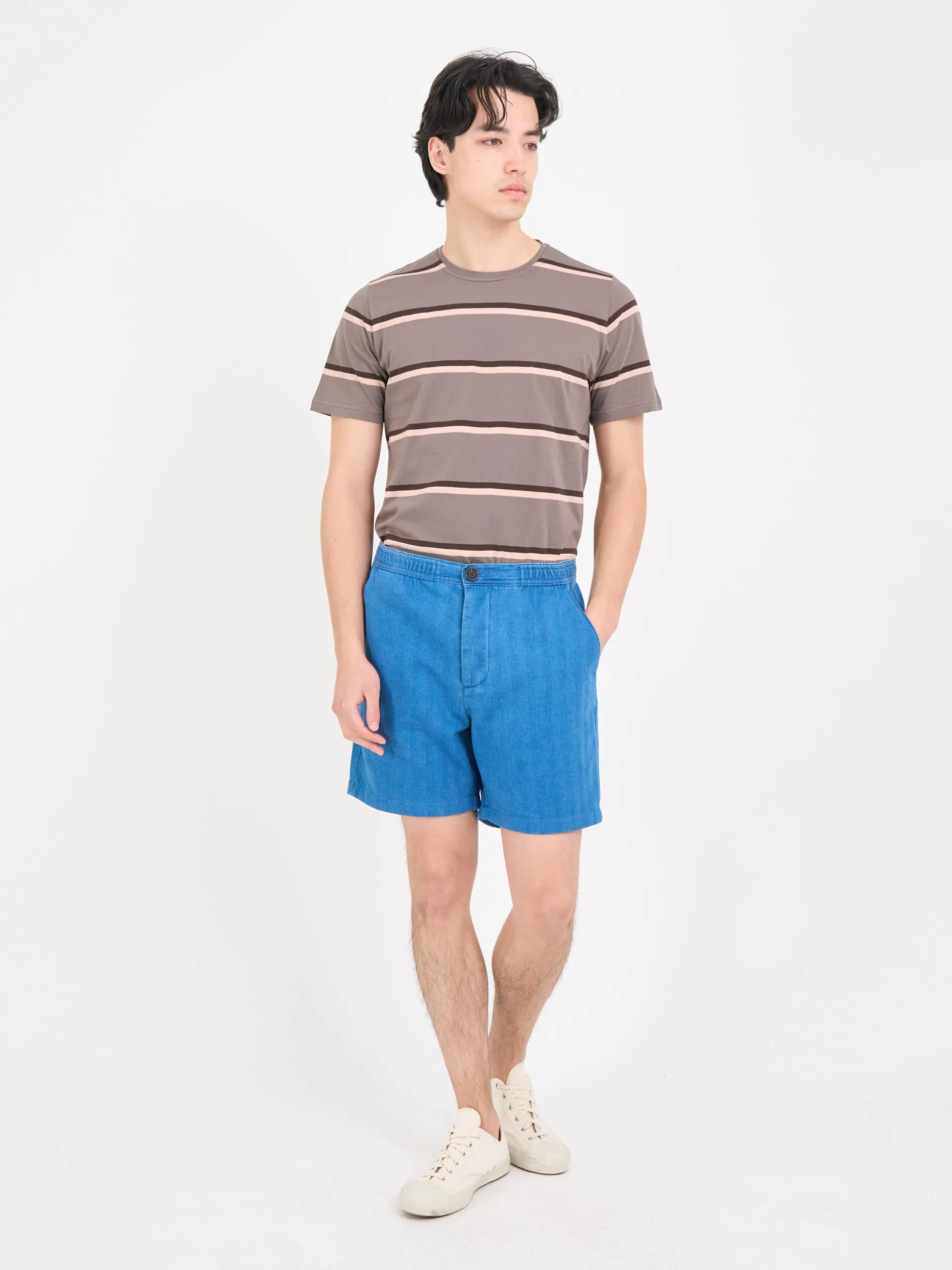 Osborne Drawstring Shorts Bosworth Indigo sold by Oliver Spencer product image thumbnail 2