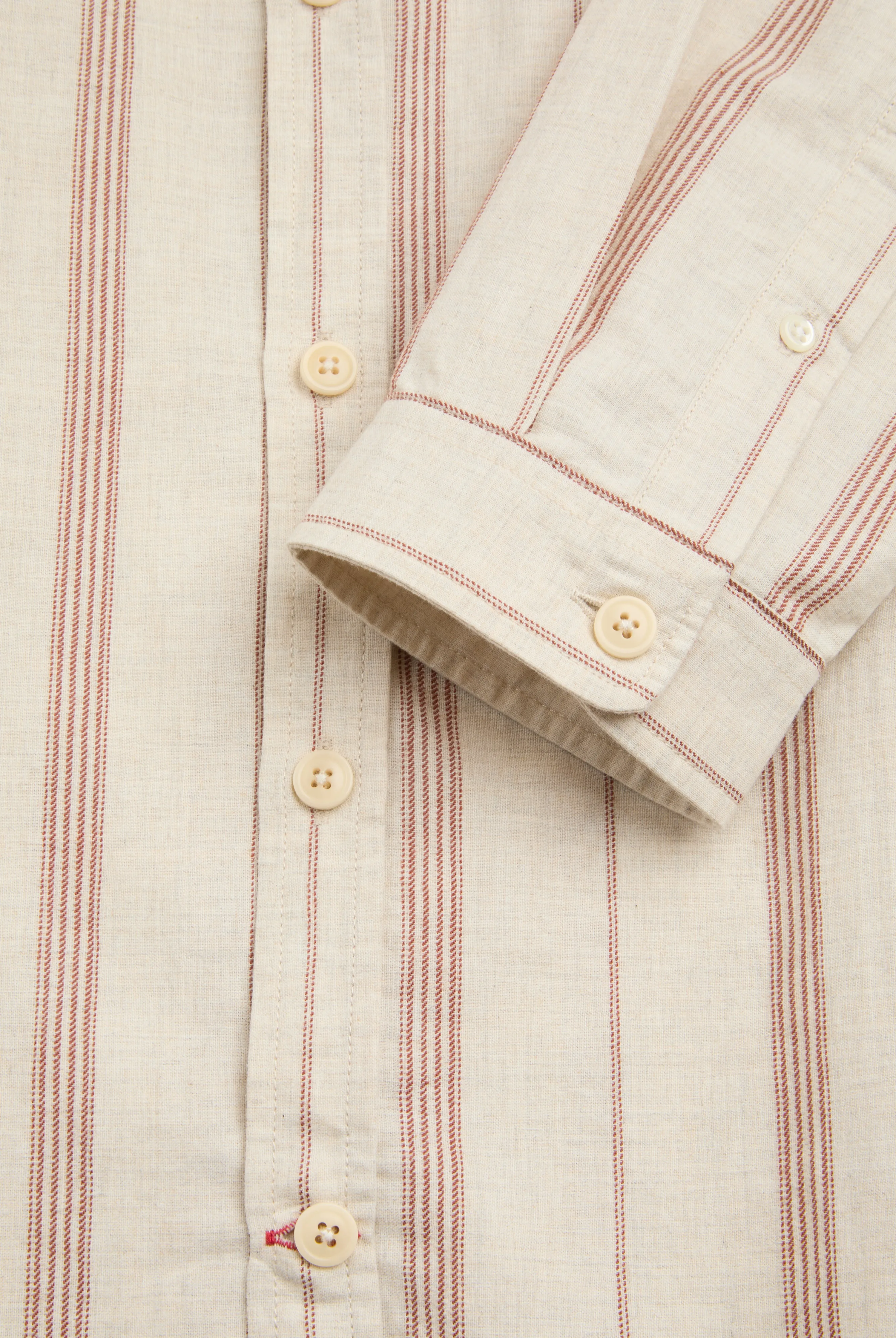 Grandad Shirt Clemence Sand/Rust sold by Oliver Spencer product image thumbnail 3