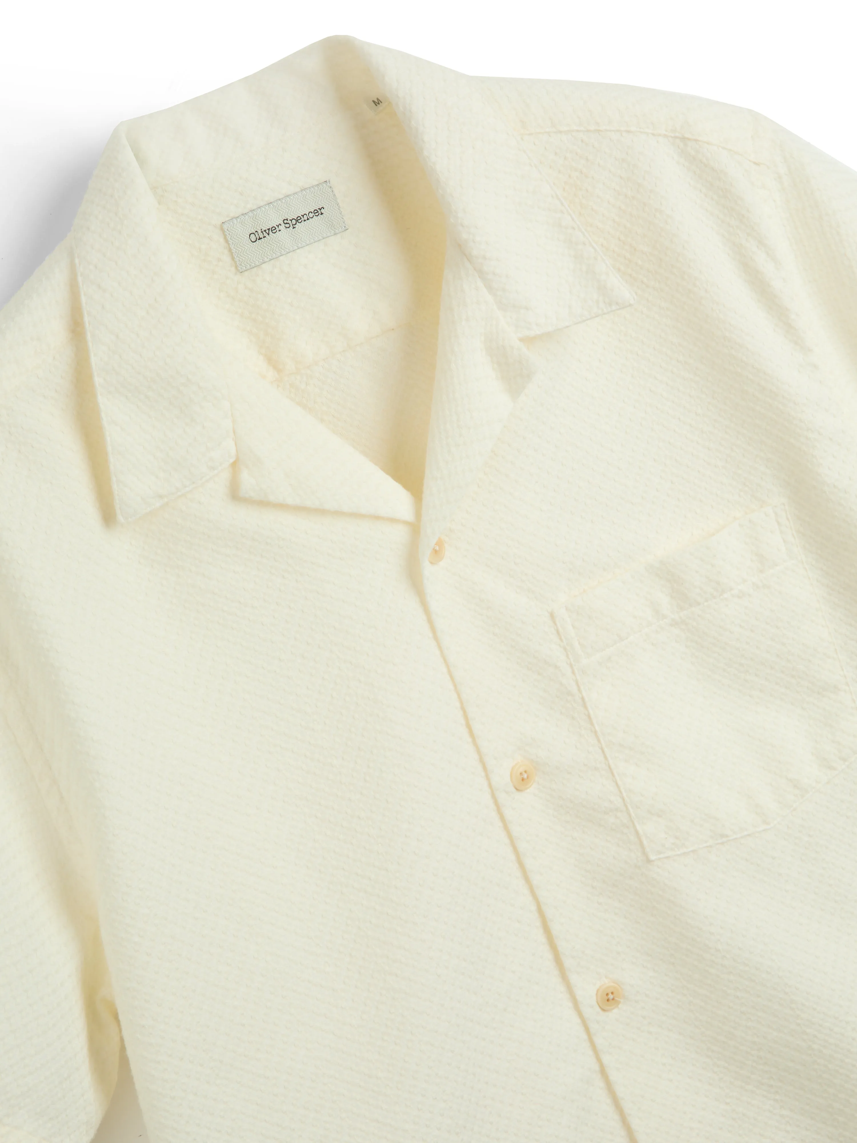 Havana Short Sleeve Shirt Draper Cream sold by Oliver Spencer product image thumbnail 2
