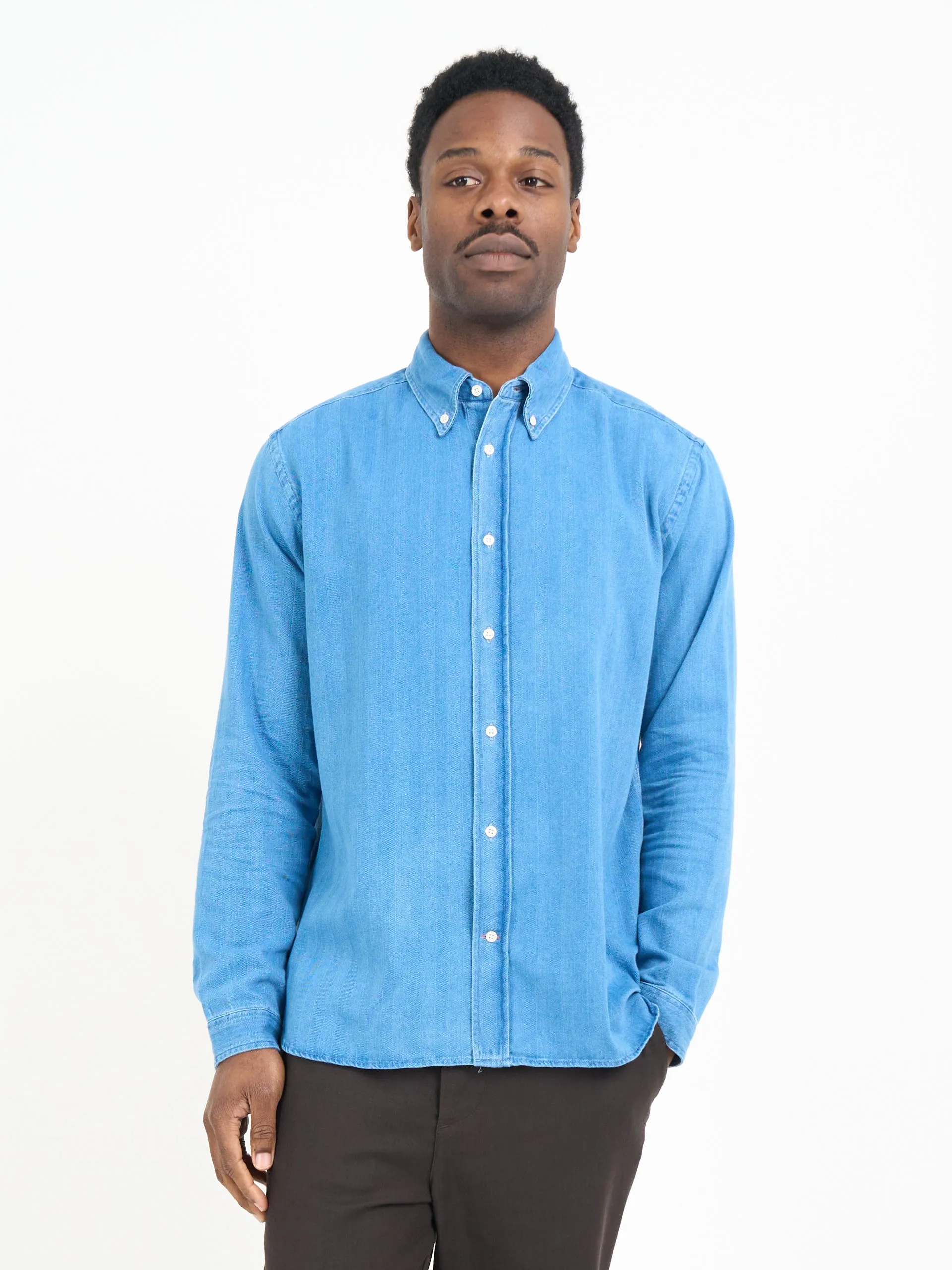 Brook Shirt Bosworth Indigo sold by Oliver Spencer product image thumbnail 4