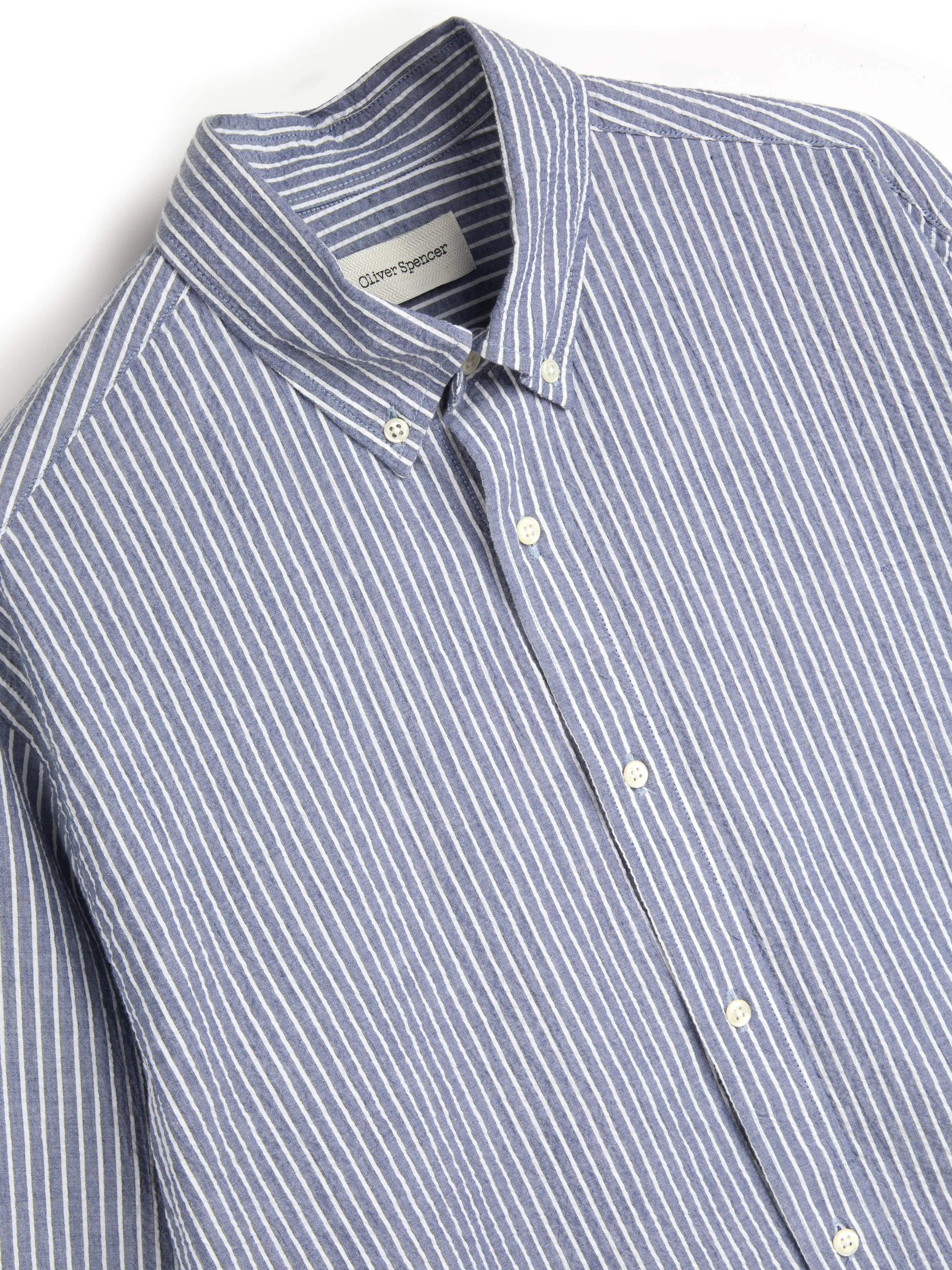 Brook Shirt Finch Blue/White sold by Oliver Spencer product image thumbnail 2