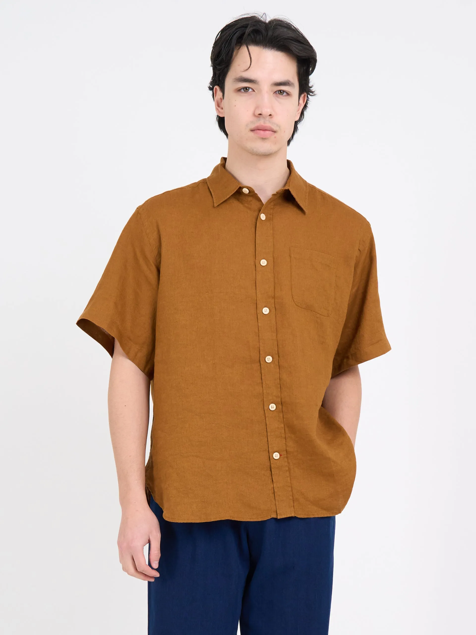 Atlanta Short Sleeve Shirt Bridford Orange sold by Oliver Spencer product image thumbnail 4