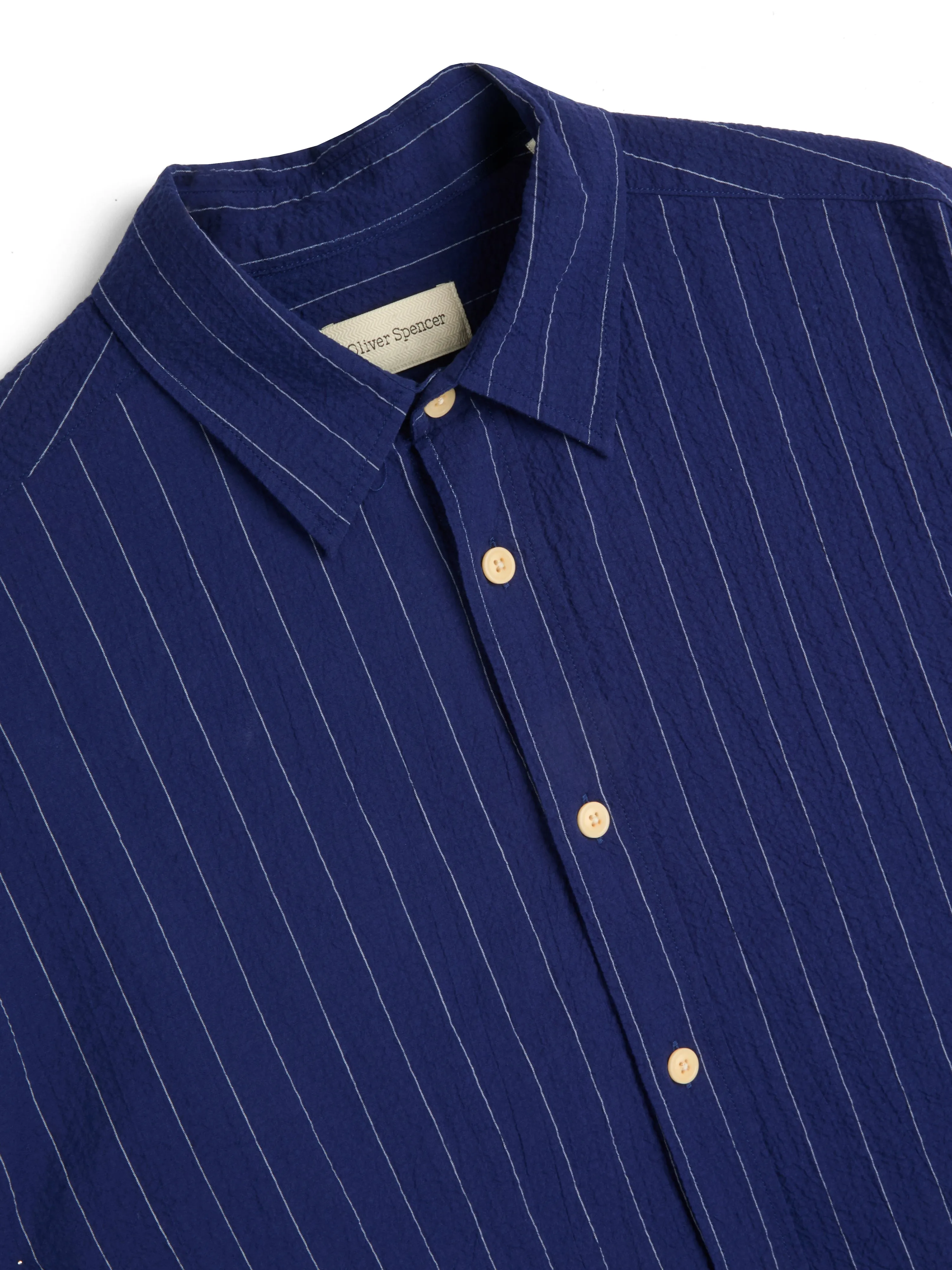 Atlanta Long Sleeve Shirt Patterson Blue sold by Oliver Spencer product image thumbnail 5