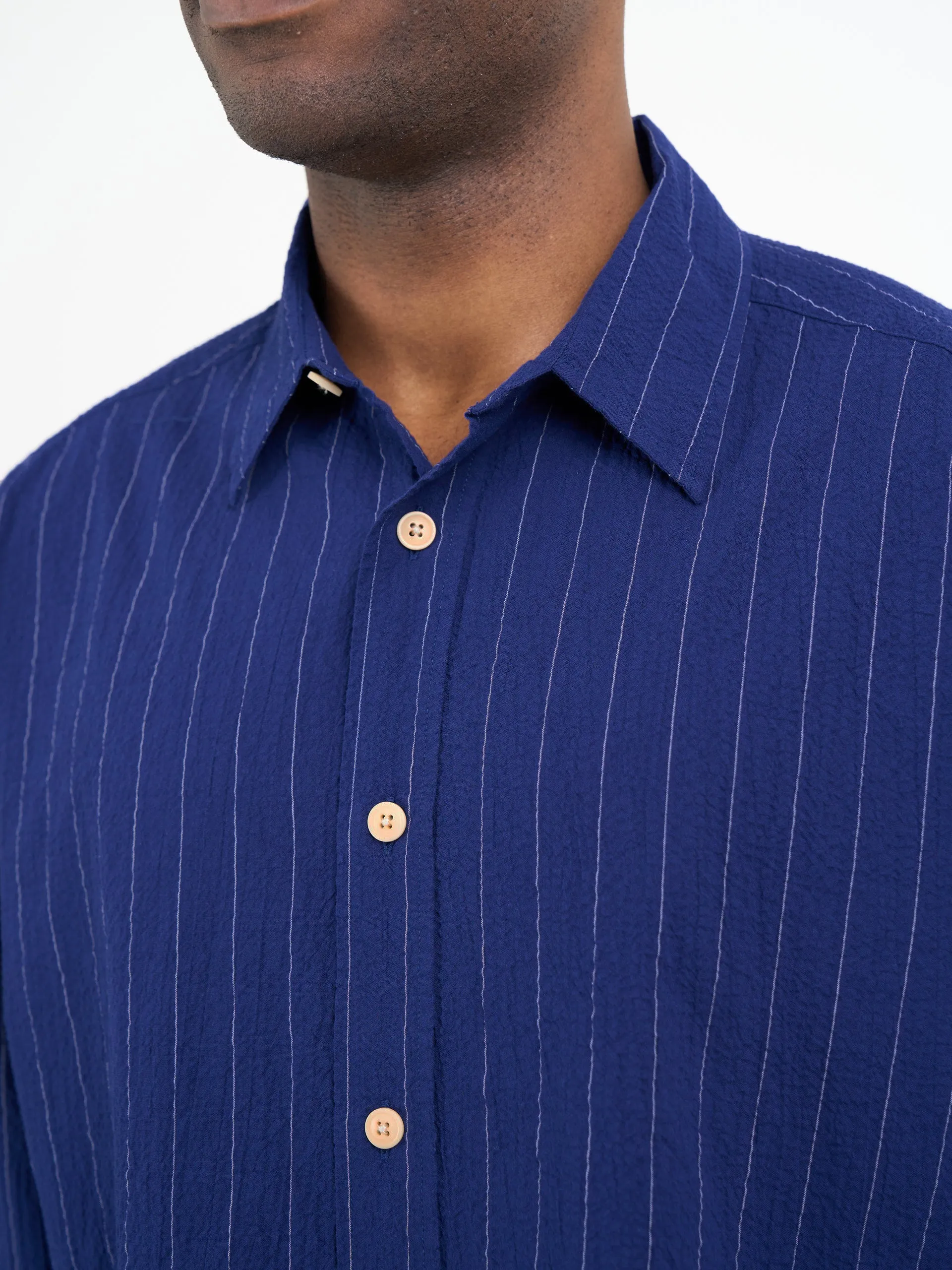 Atlanta Long Sleeve Shirt Patterson Blue sold by Oliver Spencer product image thumbnail 4