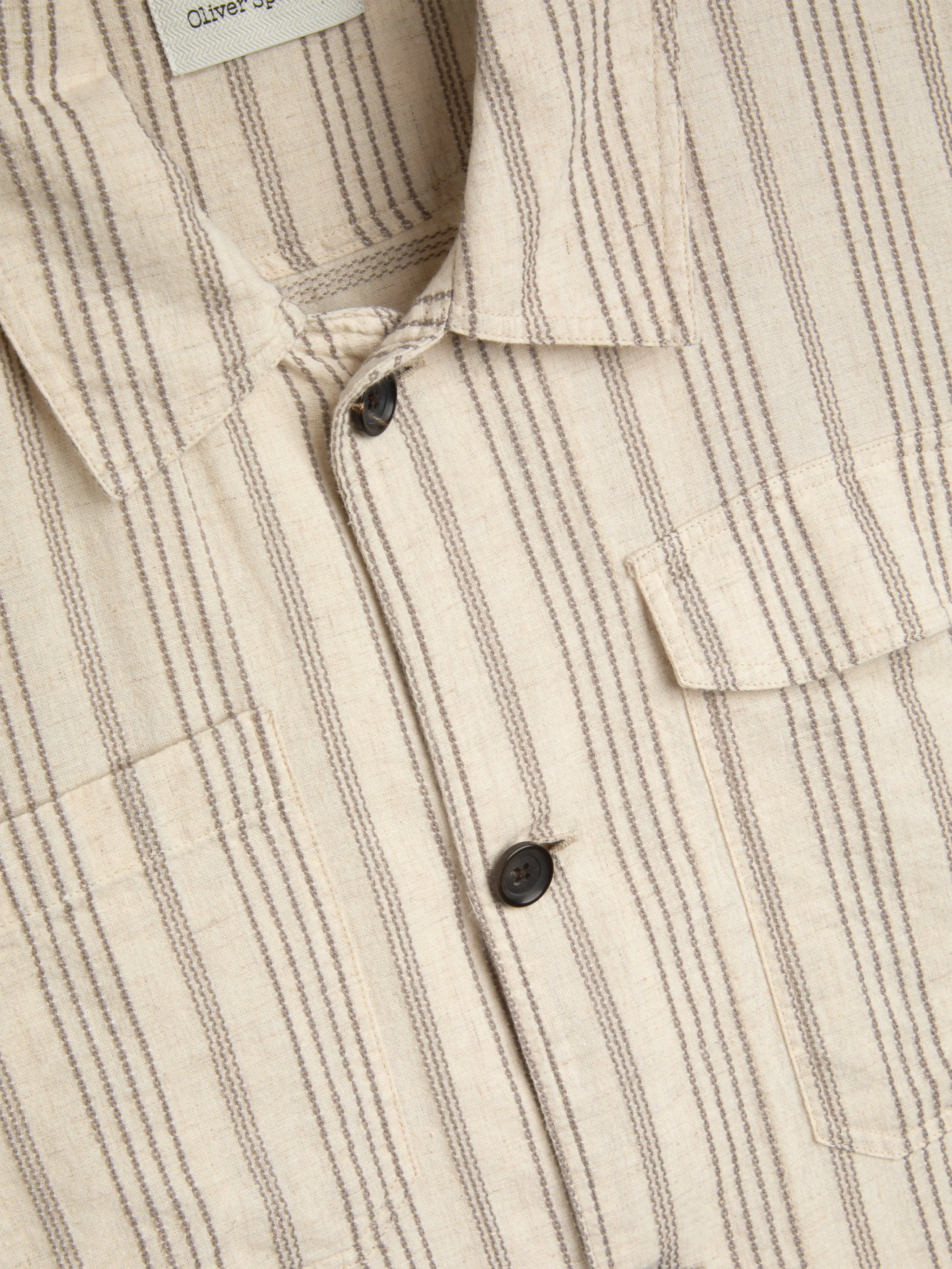 Short Sleeve Safari Shirt Pickman Sand sold by Oliver Spencer product image thumbnail 5