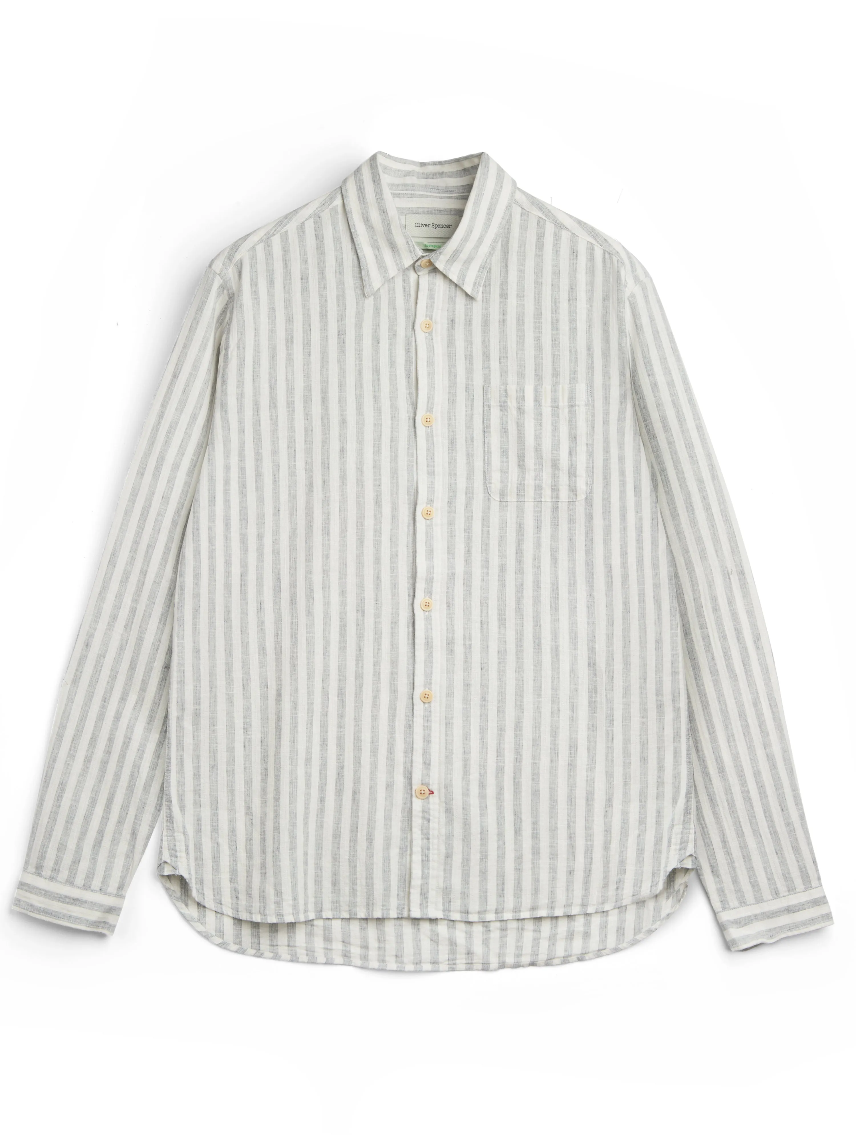 New York Special Shirt Hardman White/Grey sold by Oliver Spencer
