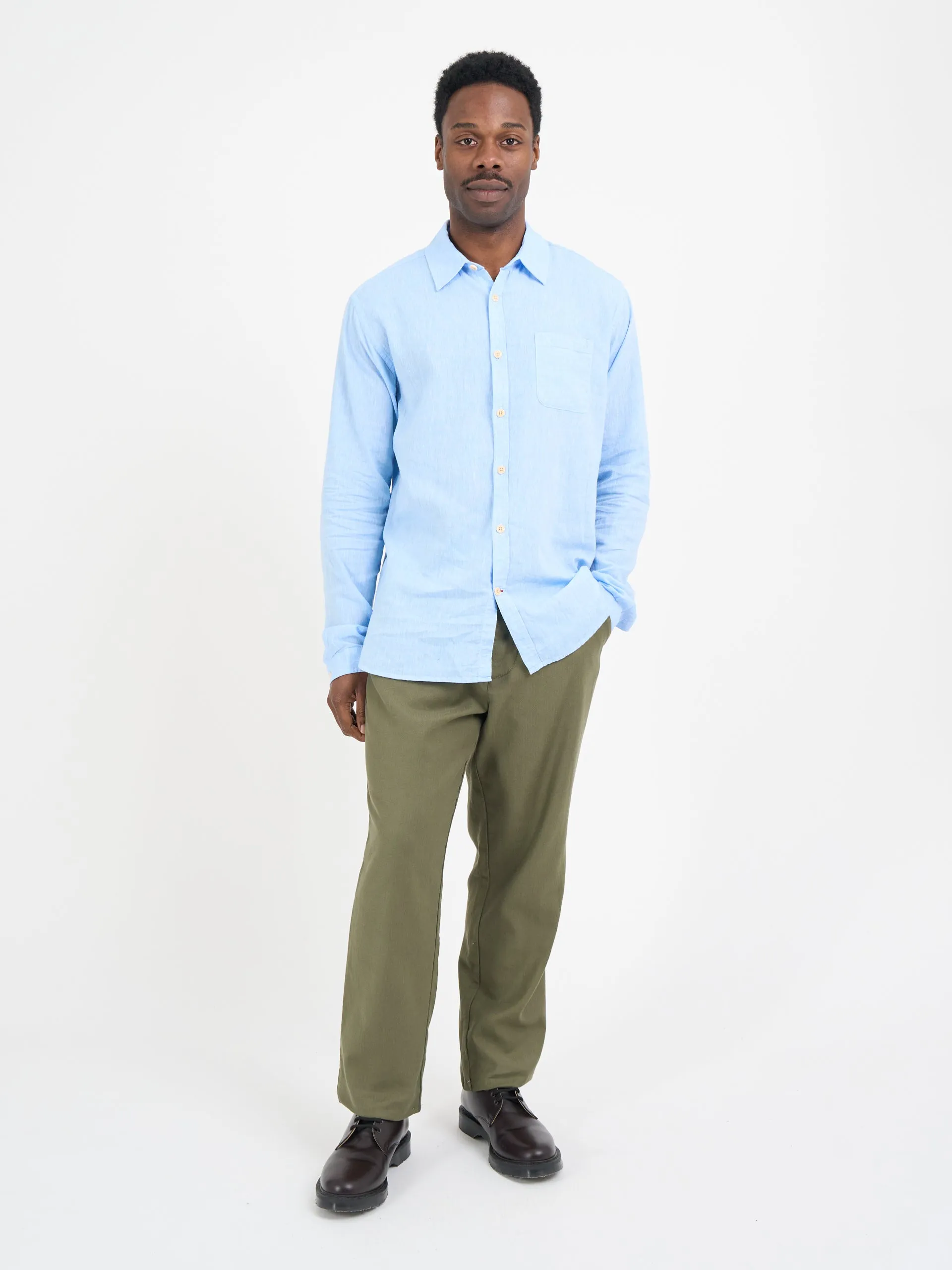 Conduit Classic Shirt Perkins Blue sold by Oliver Spencer product image thumbnail 2