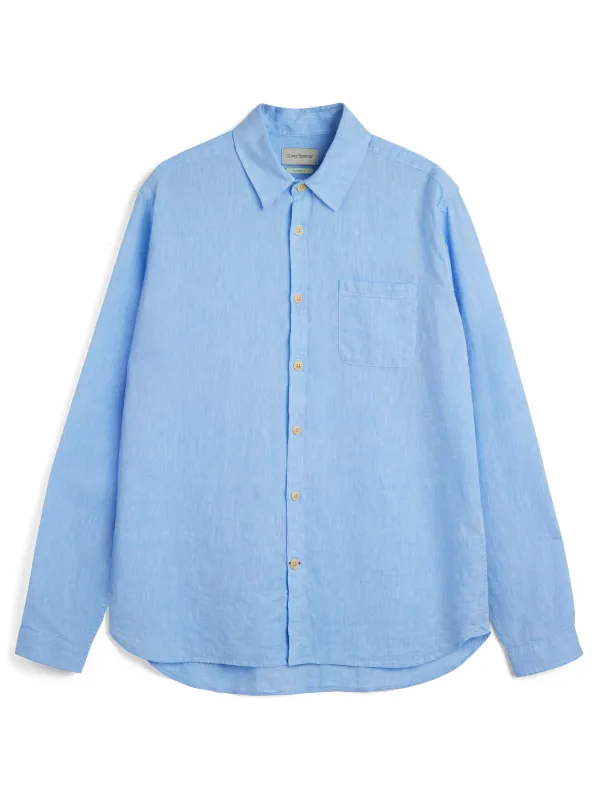 Conduit Classic Shirt Perkins Blue sold by Oliver Spencer