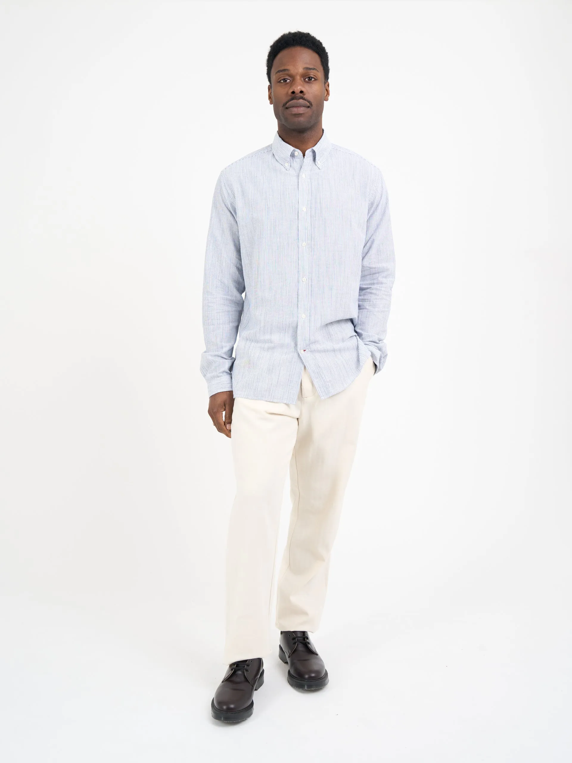 Brook Shirt Conroy Blue sold by Oliver Spencer product image thumbnail 2