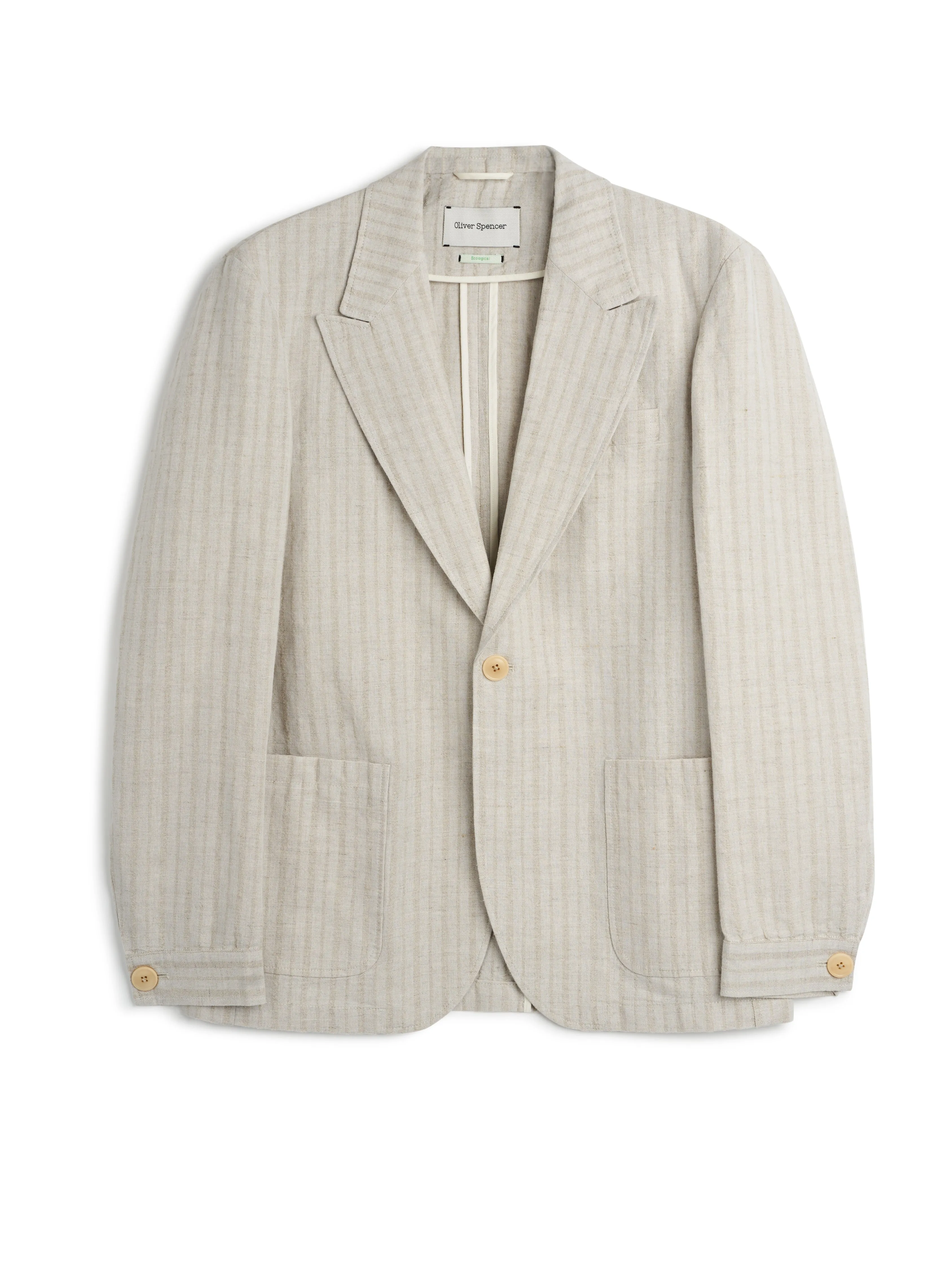 Laurel Jacket Brenner Sand sold by Oliver Spencer