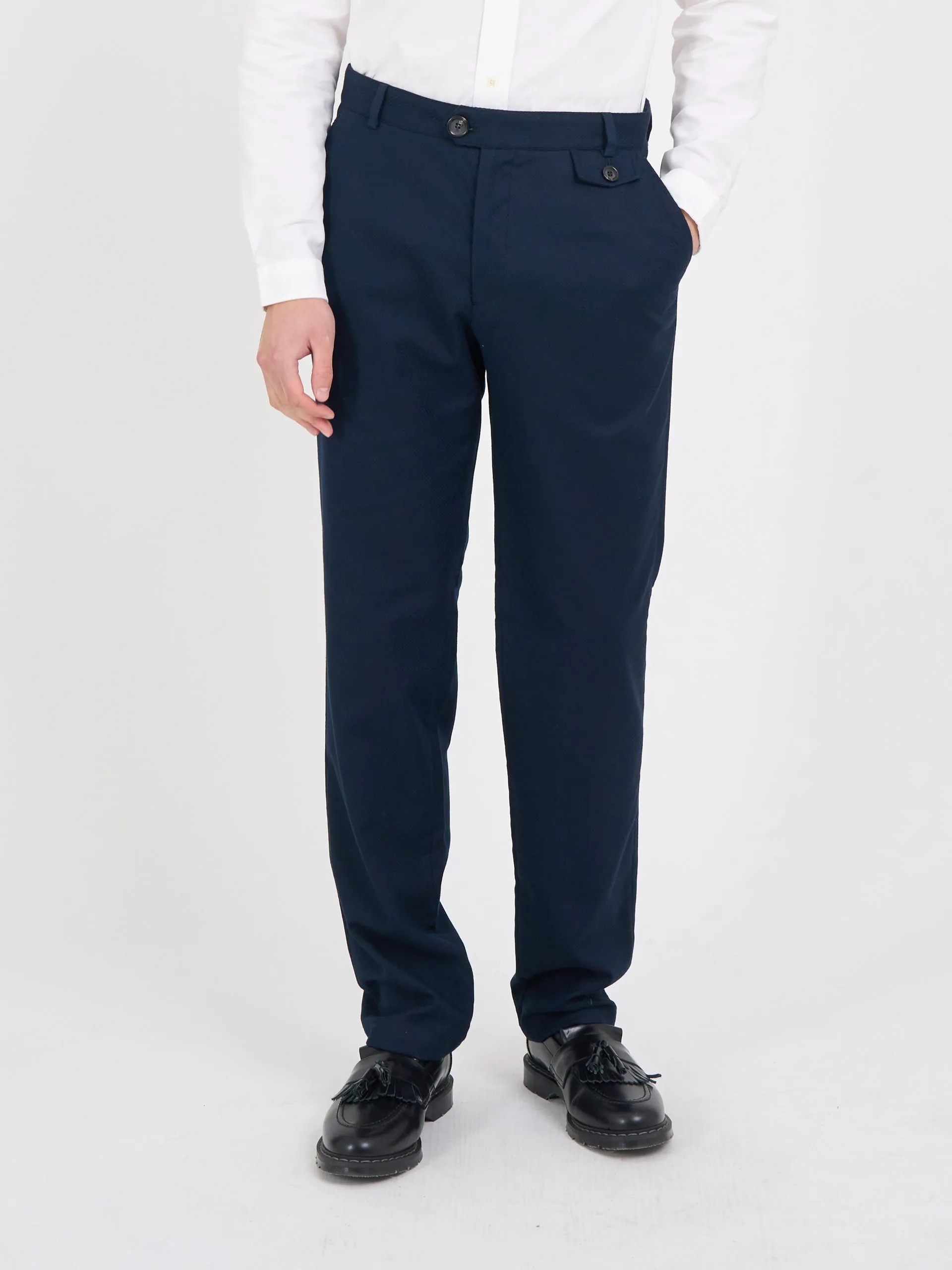 Fishtail Trousers Carmack Navy sold by Oliver Spencer product image thumbnail 4