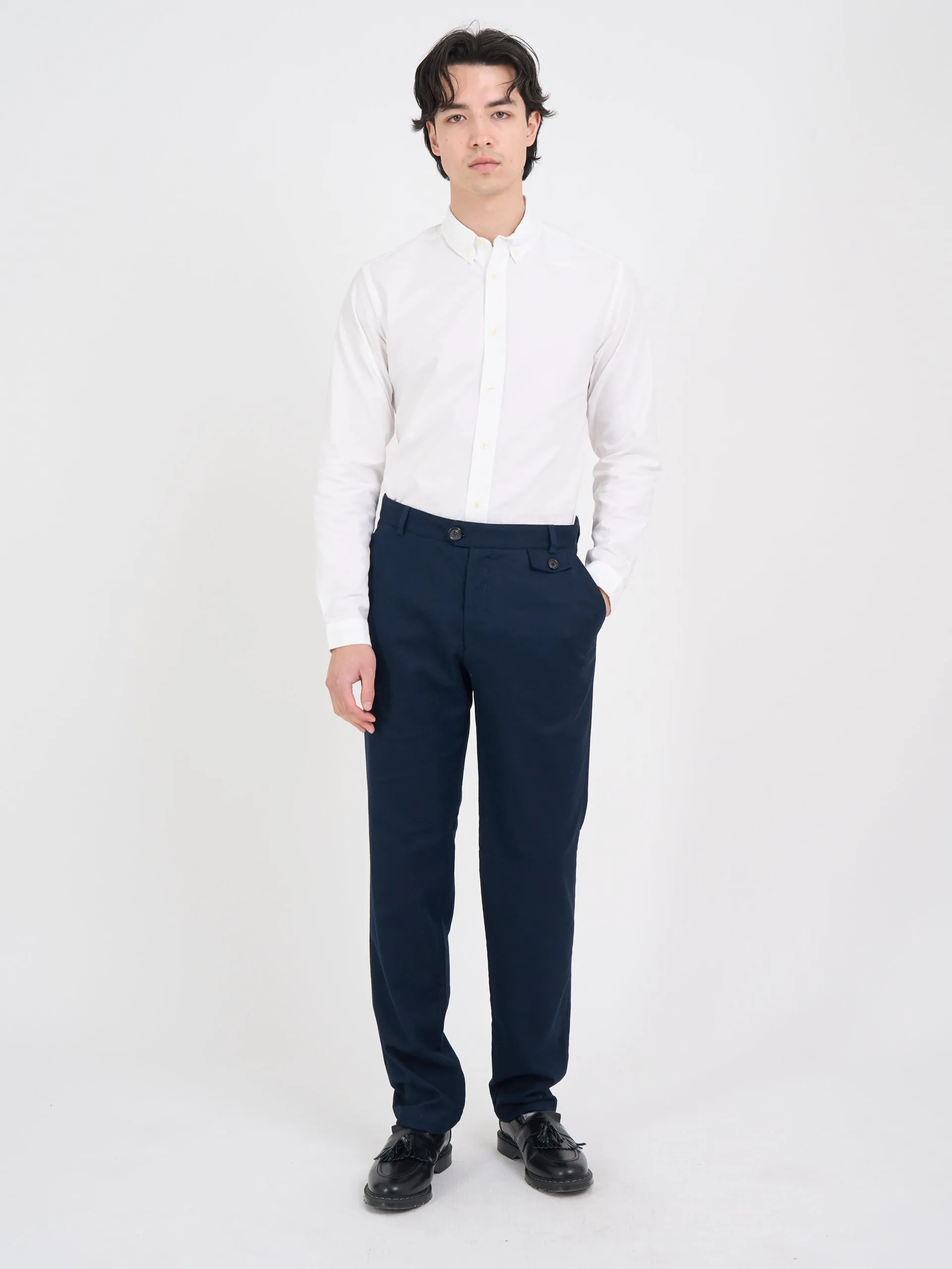 Fishtail Trousers Carmack Navy sold by Oliver Spencer product image thumbnail 2