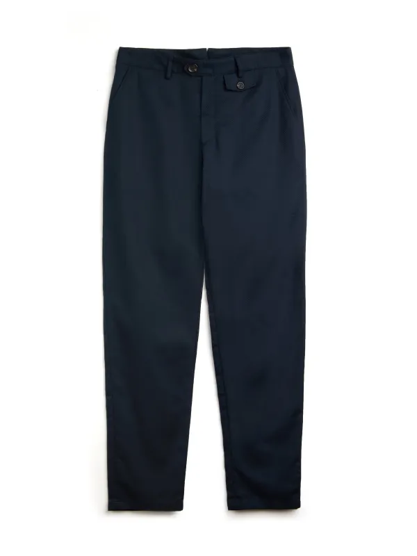Fishtail Trousers Carmack Navy made by Oliver Spencer