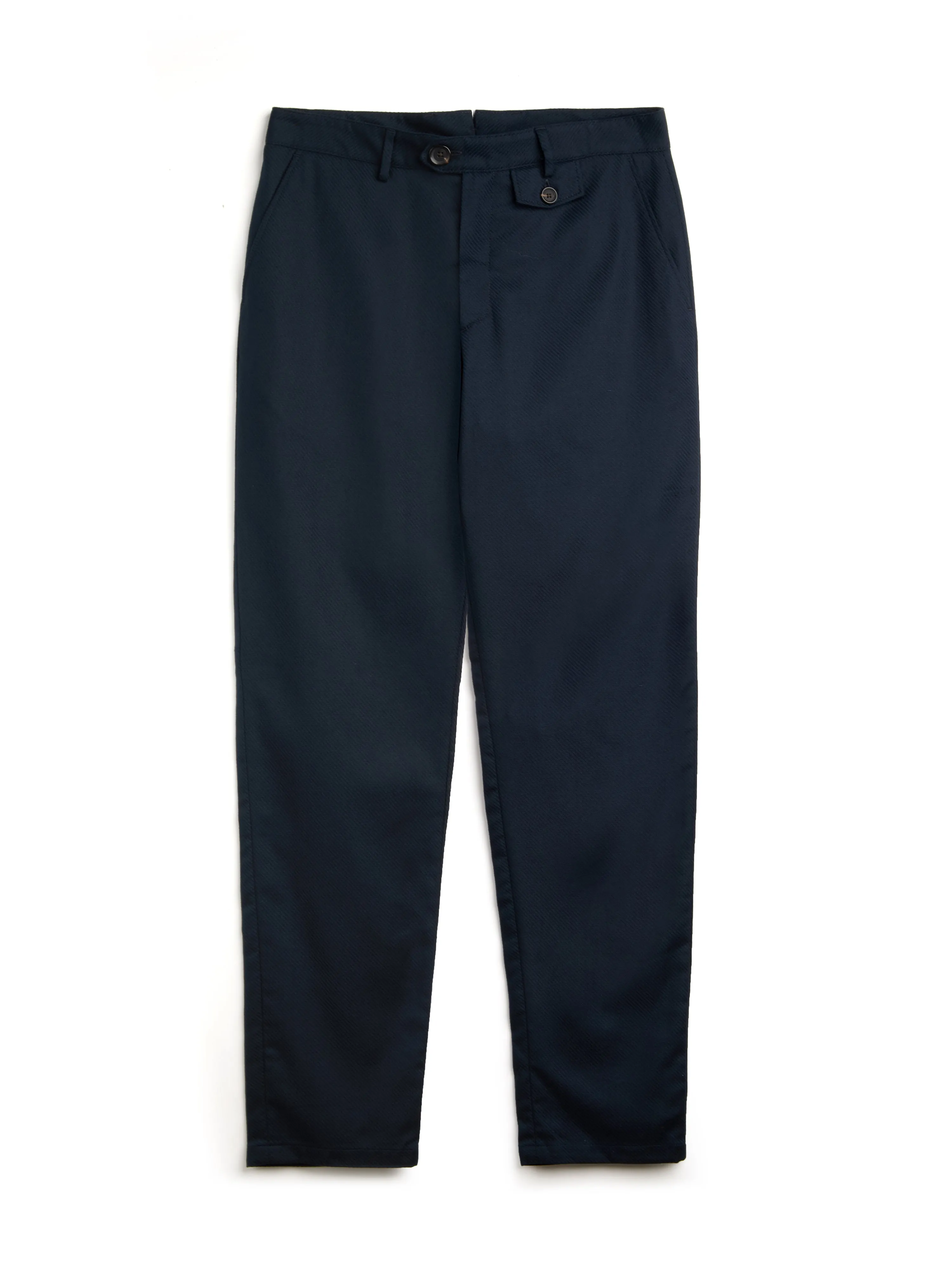 Fishtail Trousers Carmack Navy sold by Oliver Spencer