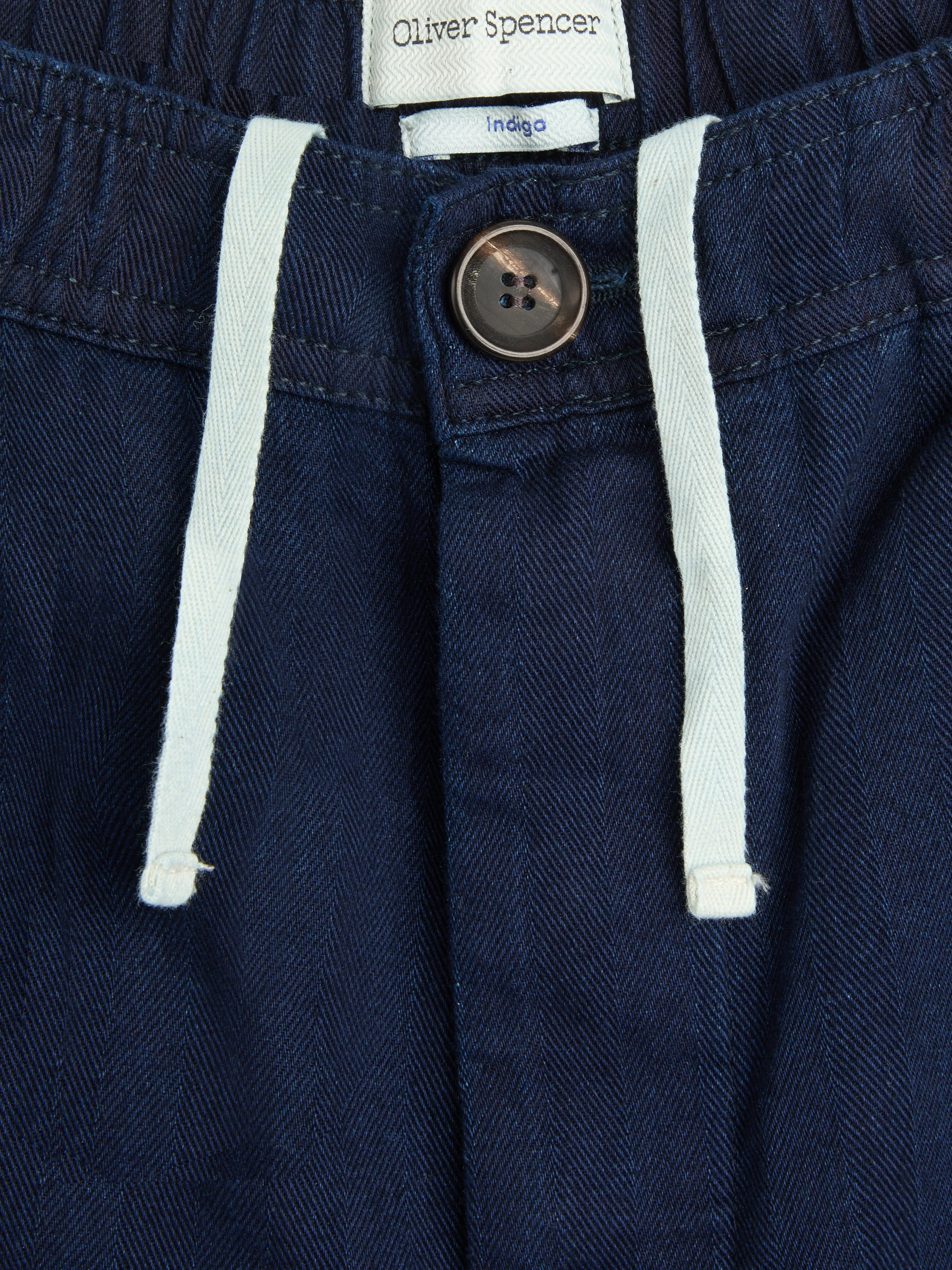 Osborne Drawstring Shorts Faye Indigo Blue sold by Oliver Spencer product image thumbnail 5