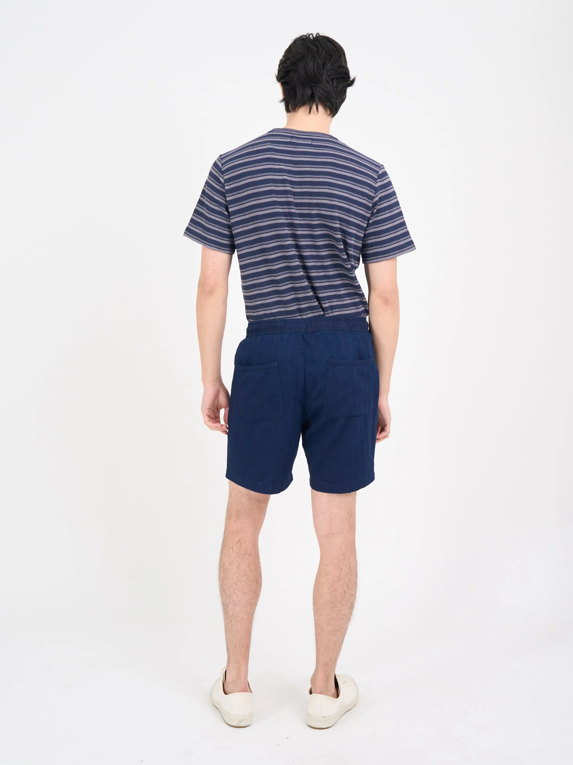 Osborne Drawstring Shorts Faye Indigo Blue sold by Oliver Spencer product image thumbnail 3