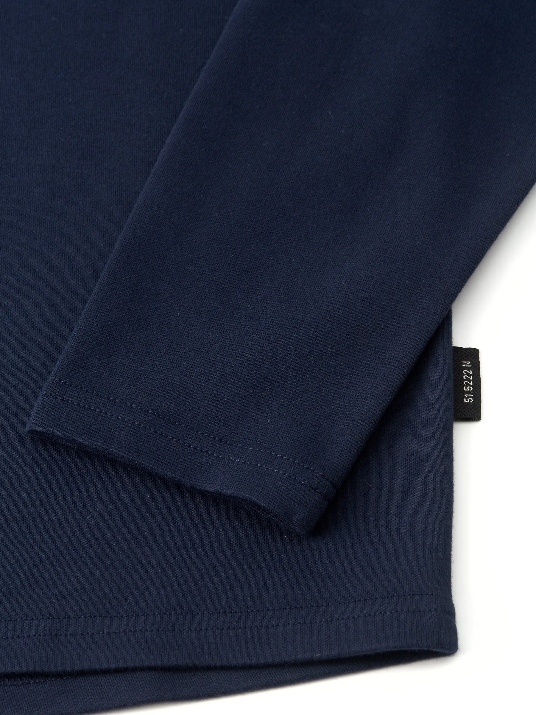 Heavy Long Sleeve Plain T-Shirt Tavistock Navy sold by Oliver Spencer product image thumbnail 5