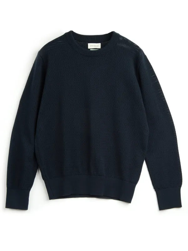 Blenheim Jumper Nicholson Navy sold by Oliver Spencer