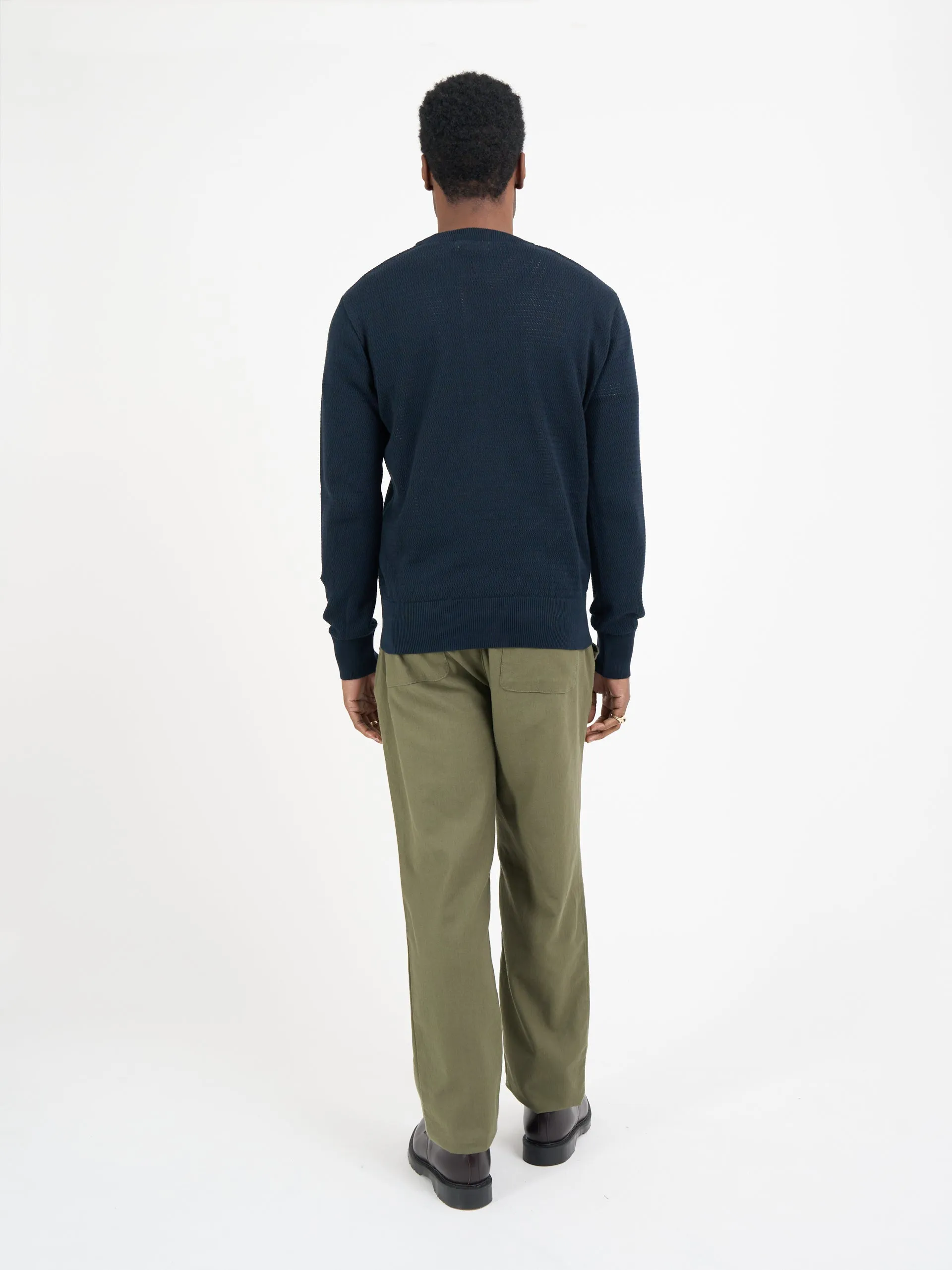 Blenheim Jumper Nicholson Navy sold by Oliver Spencer product image thumbnail 3