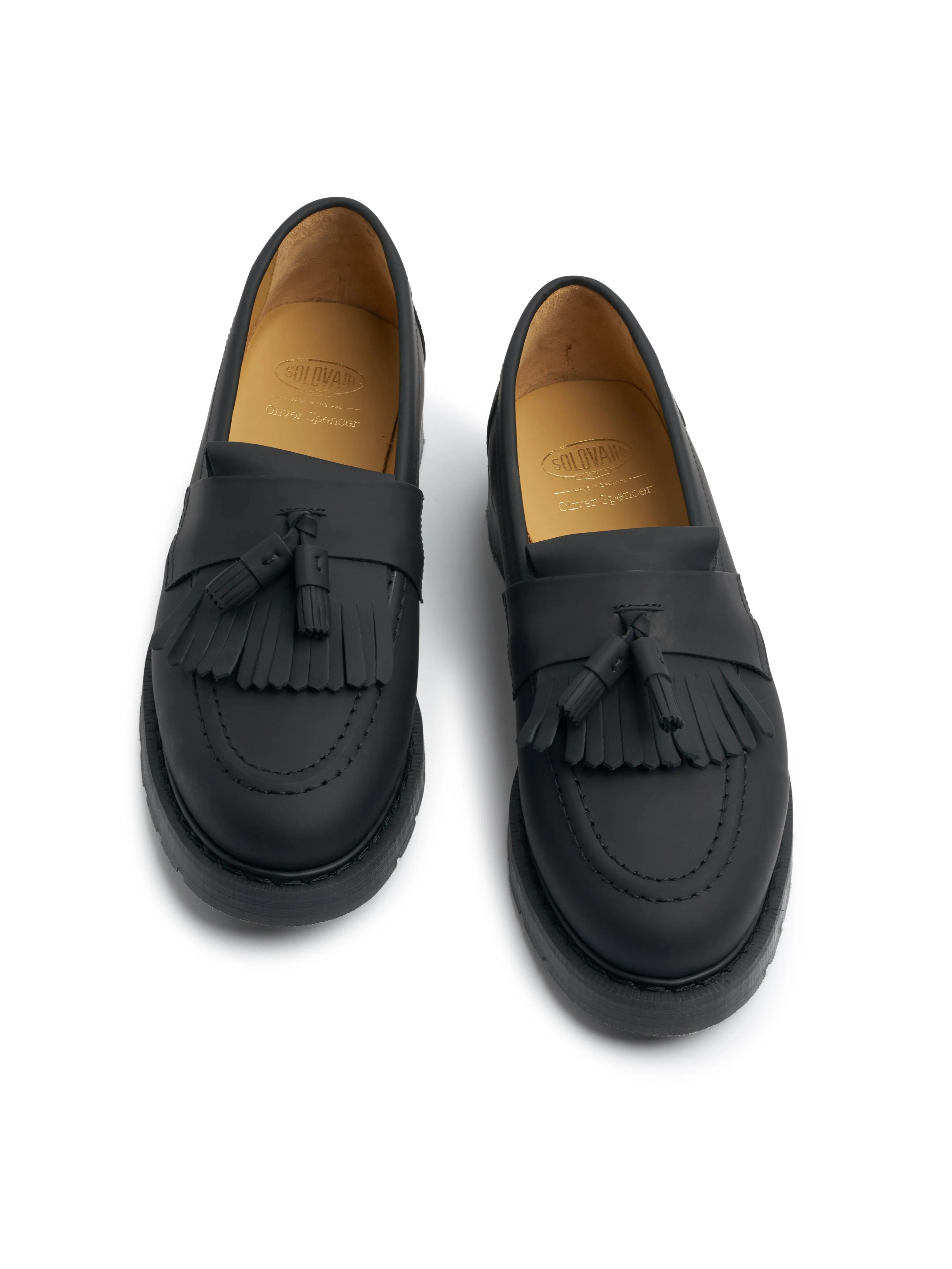 Solovair x Oliver Spencer Black Greasy Leather Tassel Loafer sold by Oliver Spencer product image thumbnail 4