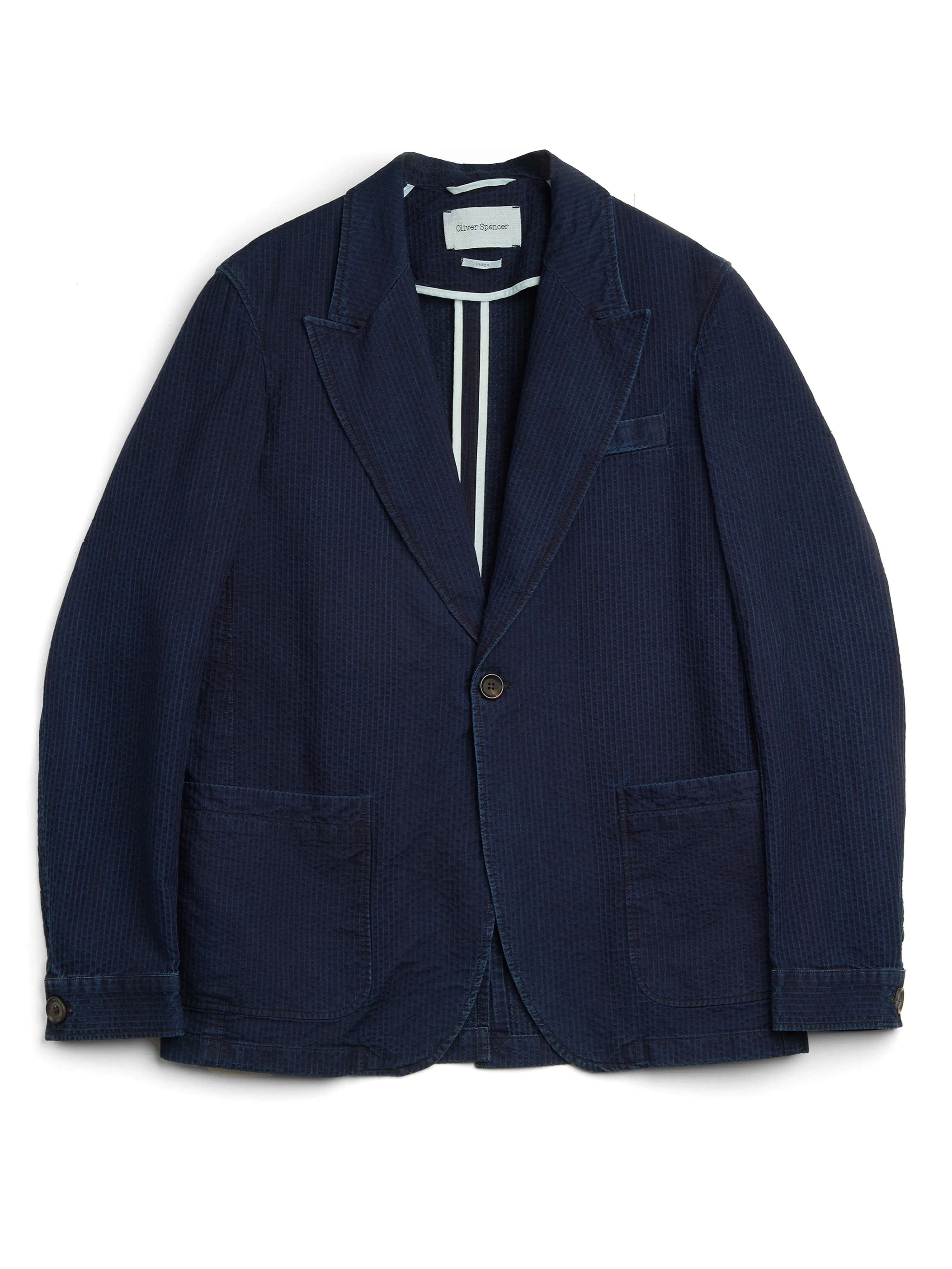 Laurel Jacket Waterford Indigo sold by Oliver Spencer