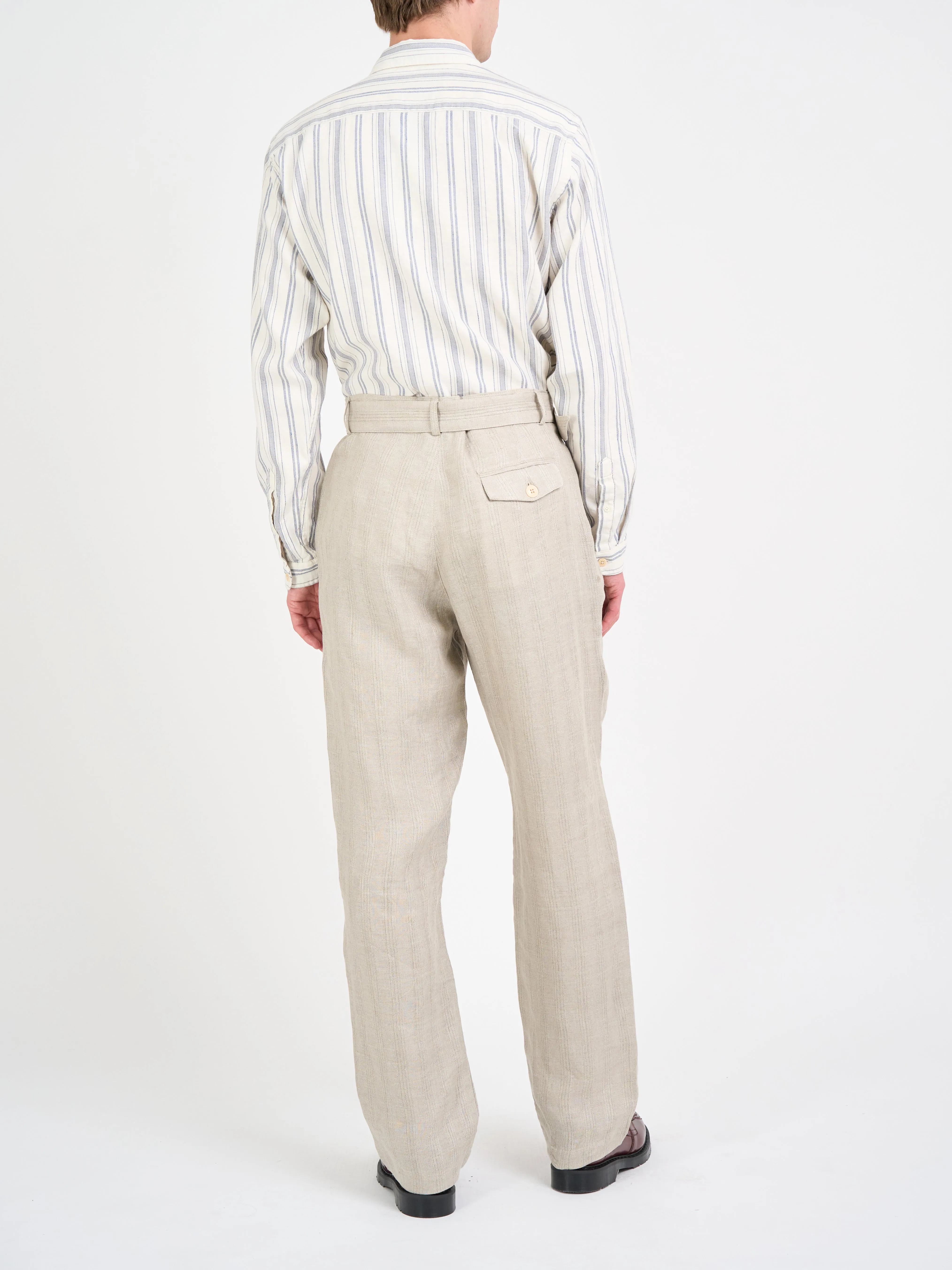 Belted Trousers Arnold Sand sold by Oliver Spencer product image thumbnail 3