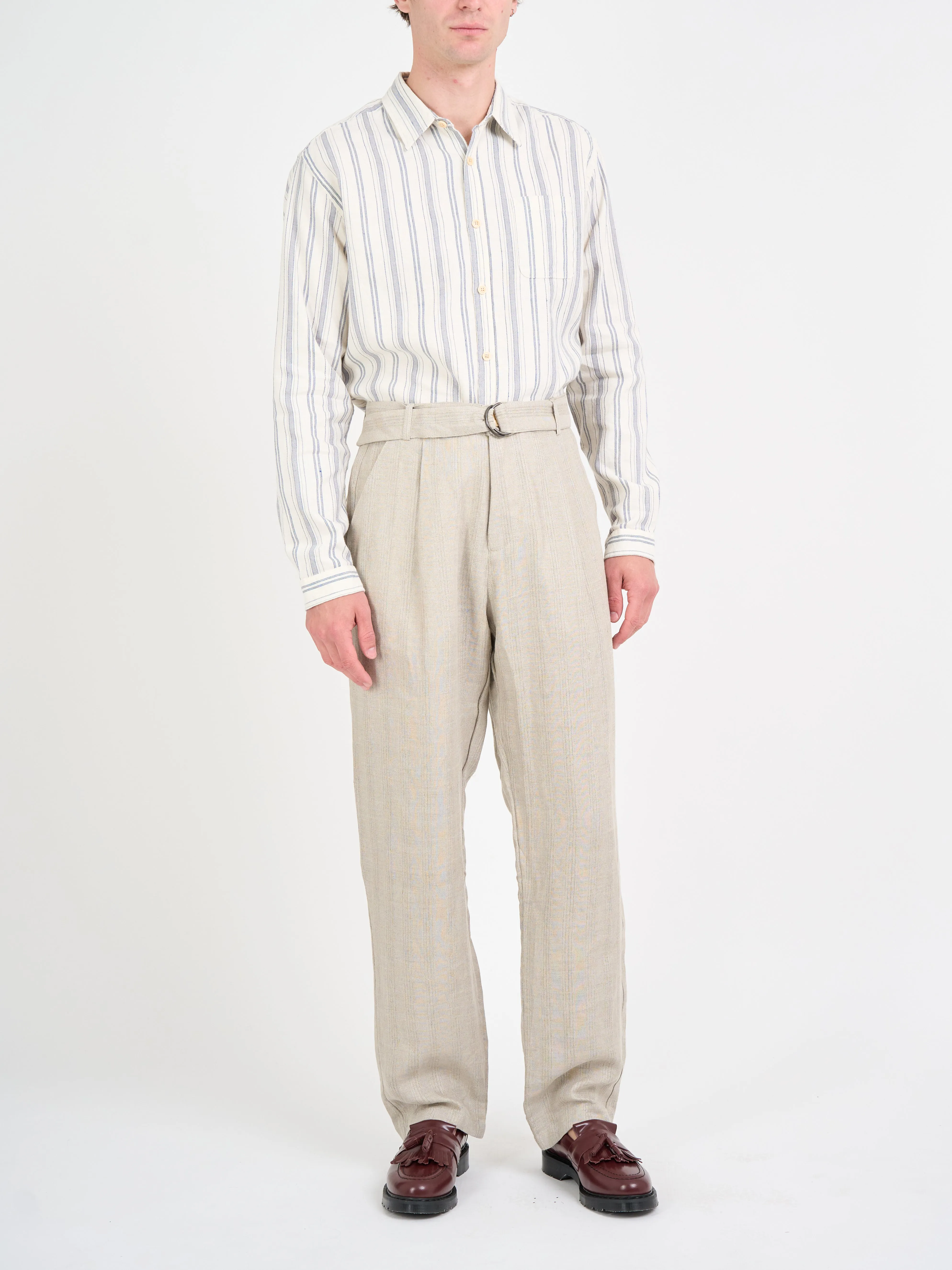 Belted Trousers Arnold Sand sold by Oliver Spencer product image thumbnail 2