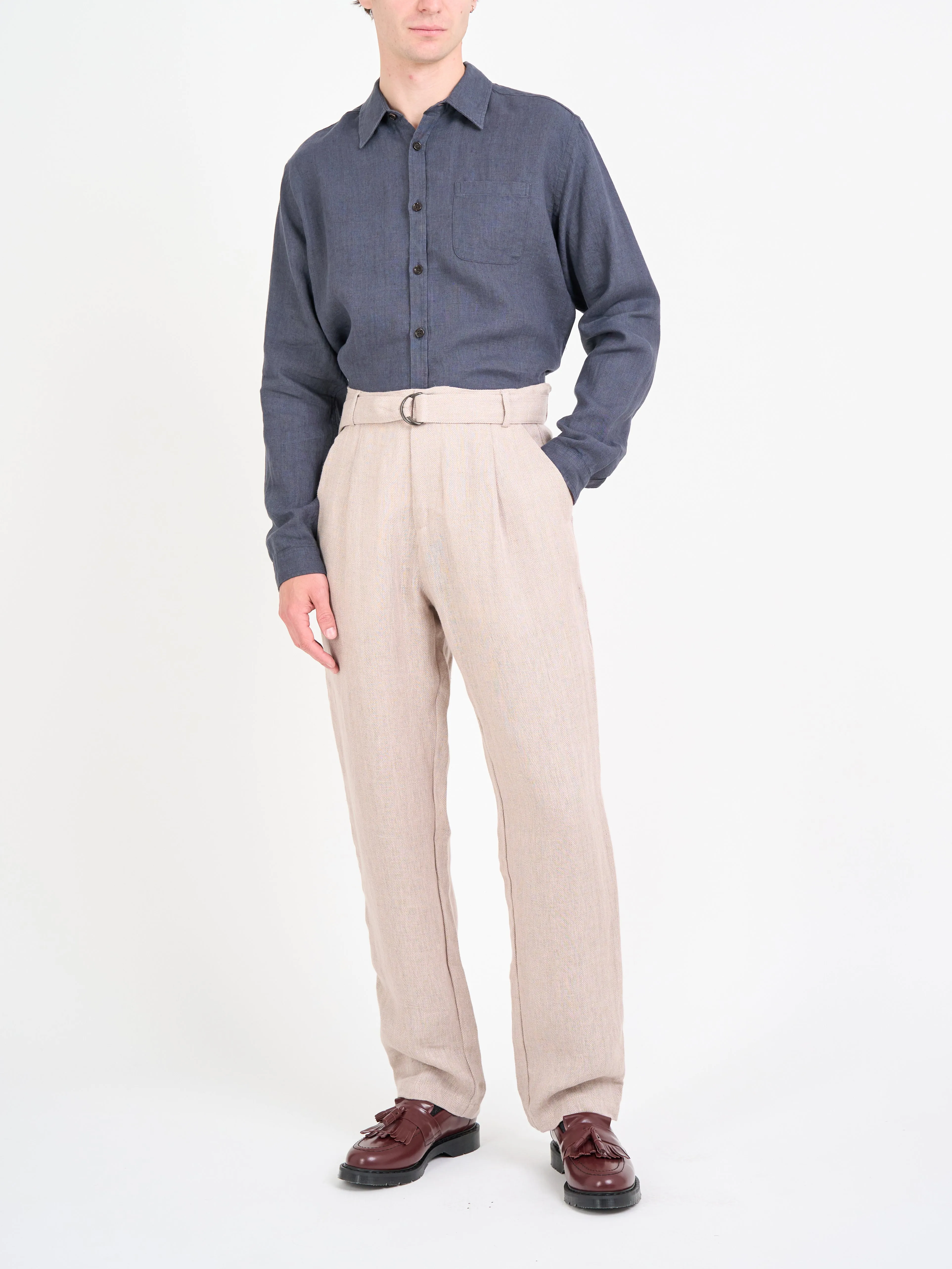 Belted Trousers Southwell Pink sold by Oliver Spencer product image thumbnail 2