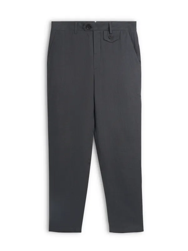 Fishtail Trousers Bleeker Gunmetal Grey sold by Oliver Spencer