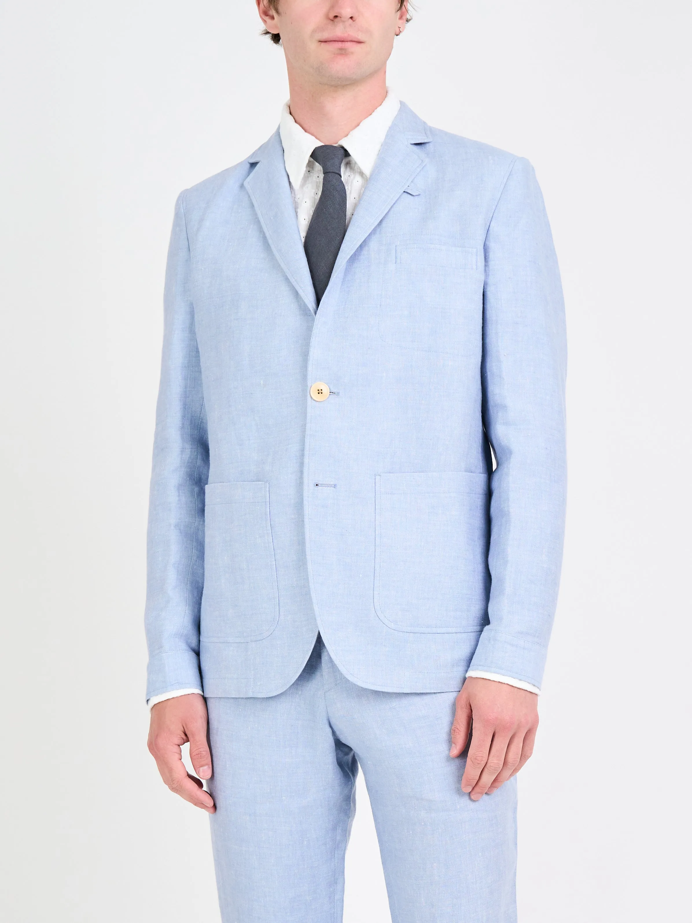 Drescher Blue Theobald Suit sold by Oliver Spencer product image thumbnail 4